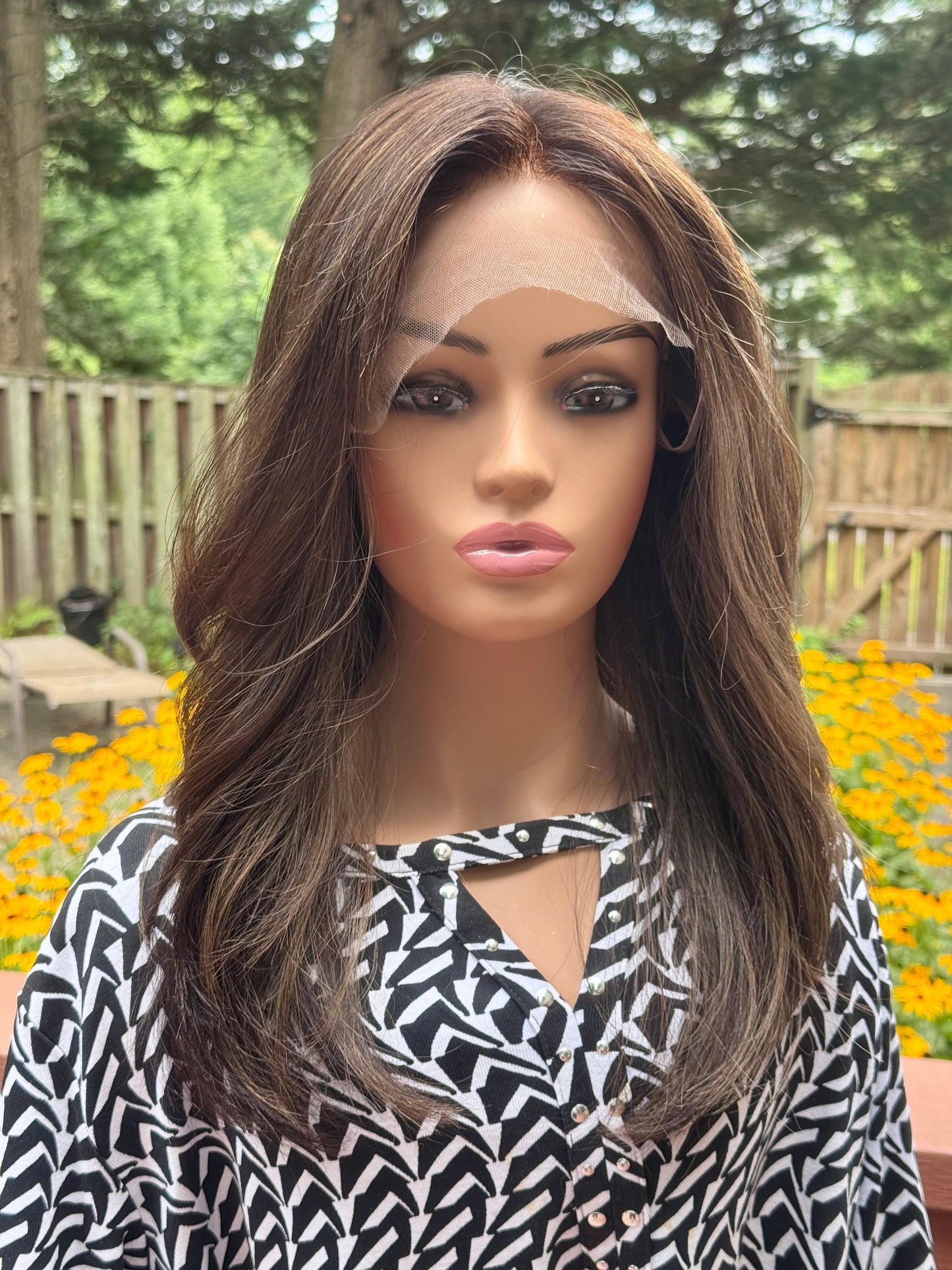 #483 Highest Quality Remy Human Hair Lace Top Wig (M) 21”