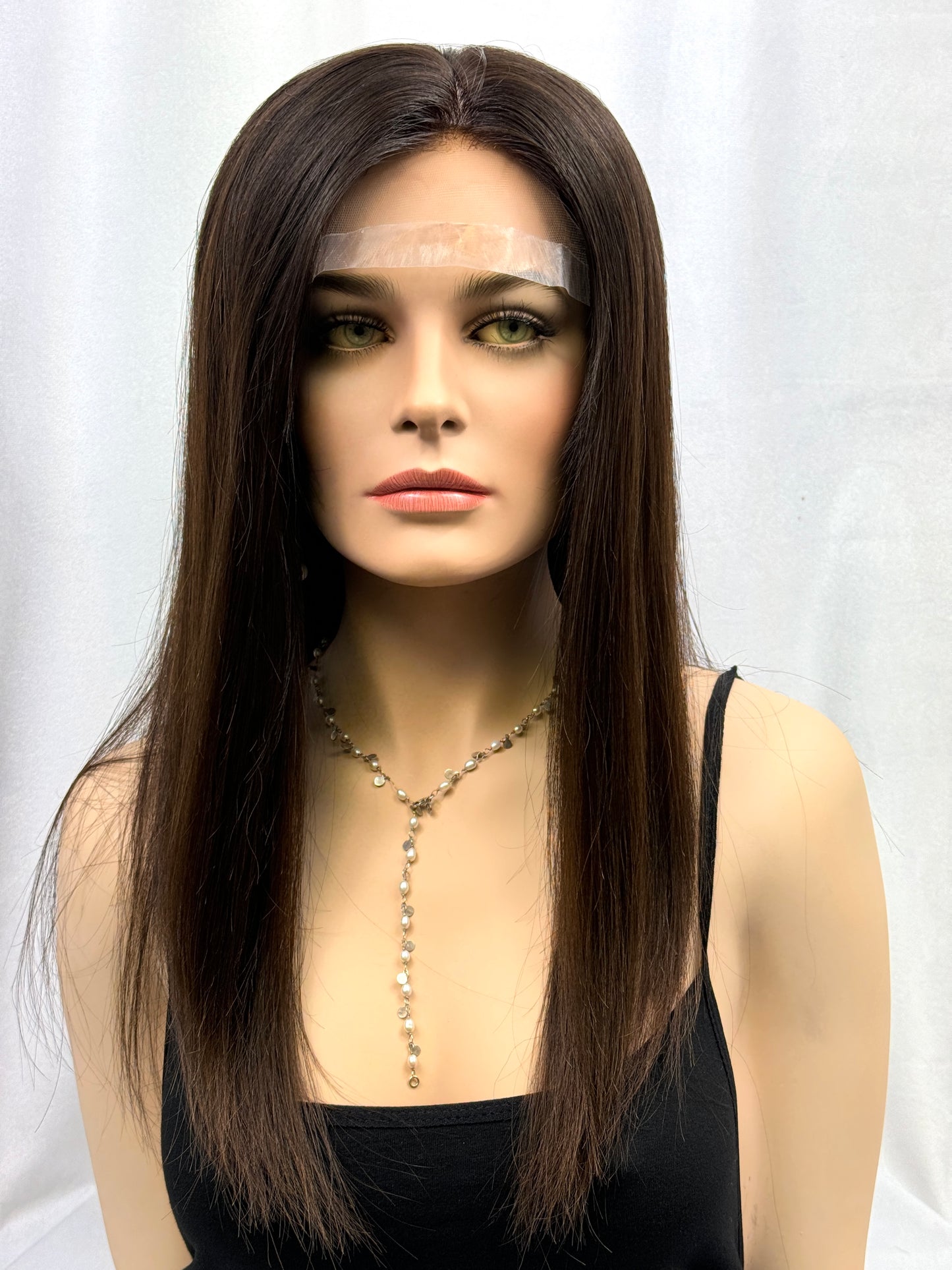 **FINAL SALE** #410 FULLY HAND TIED Highest Quality Remy Human Hair Medical “Gripper” Cap (M) 23”