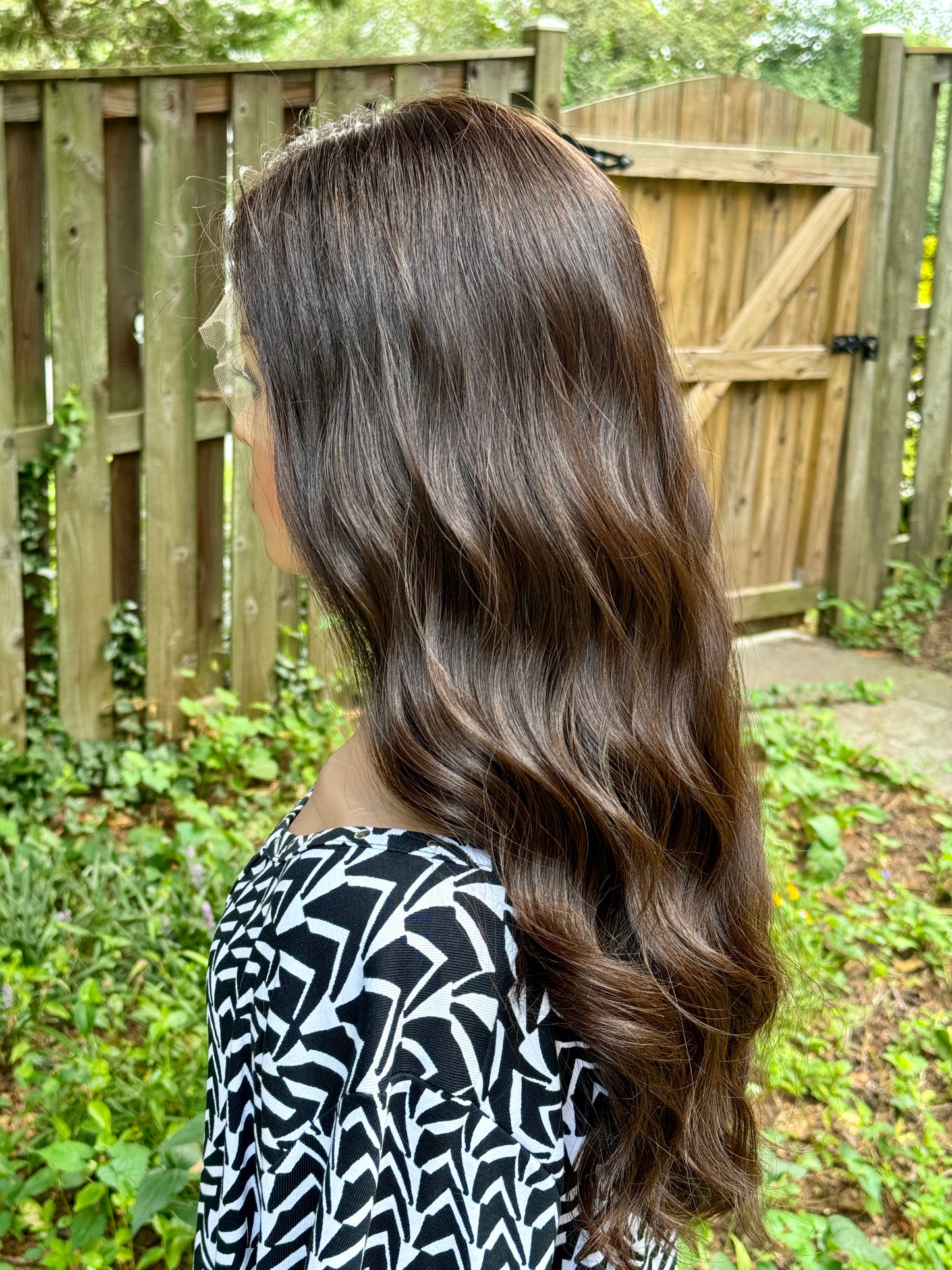 **FINAL SALE** #411 Highest Quality Remy Human Hair Lace Top Wig (XS)24”