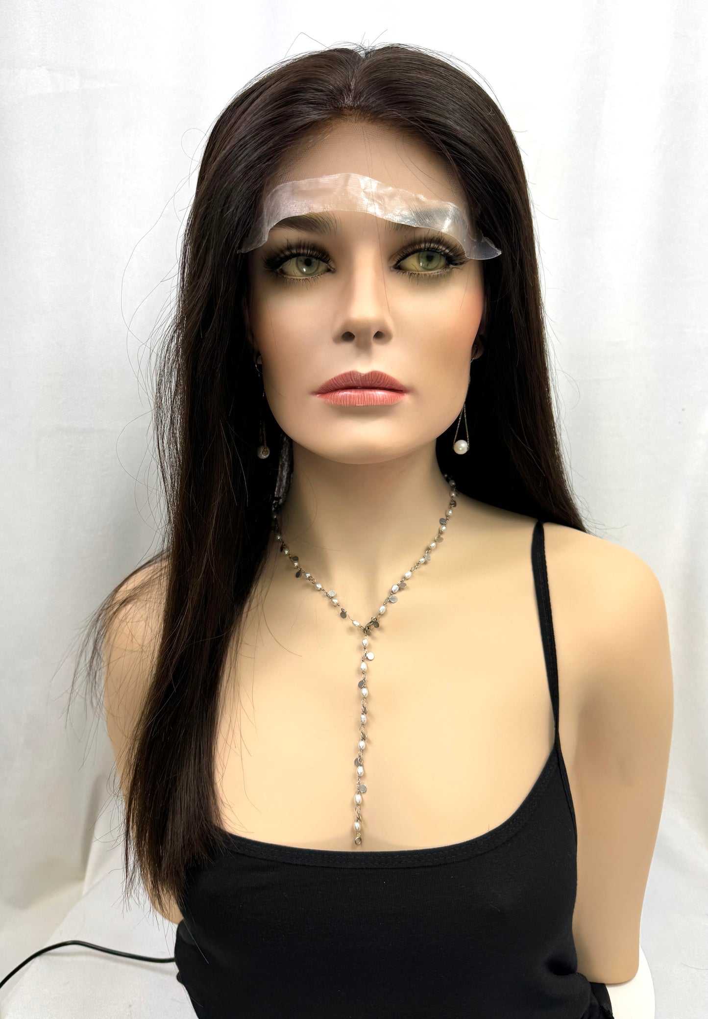 **FINAL SALE** #410 FULLY HAND TIED Highest Quality Remy Human Hair Medical “Gripper” Cap (M) 23”