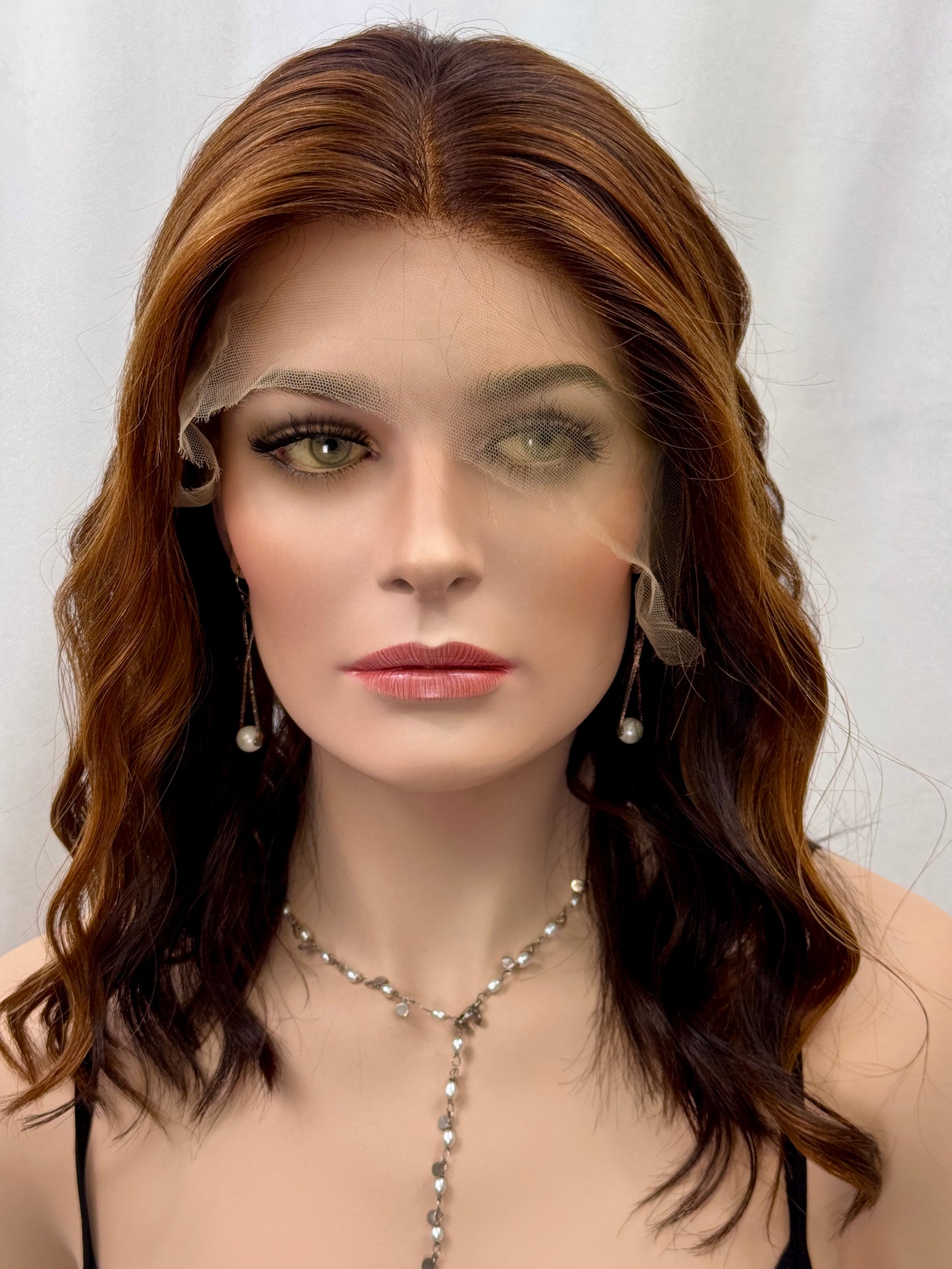 #452 Highest Quality Remy Human Hair Lace Top Kosher Wig (S/M) 17”