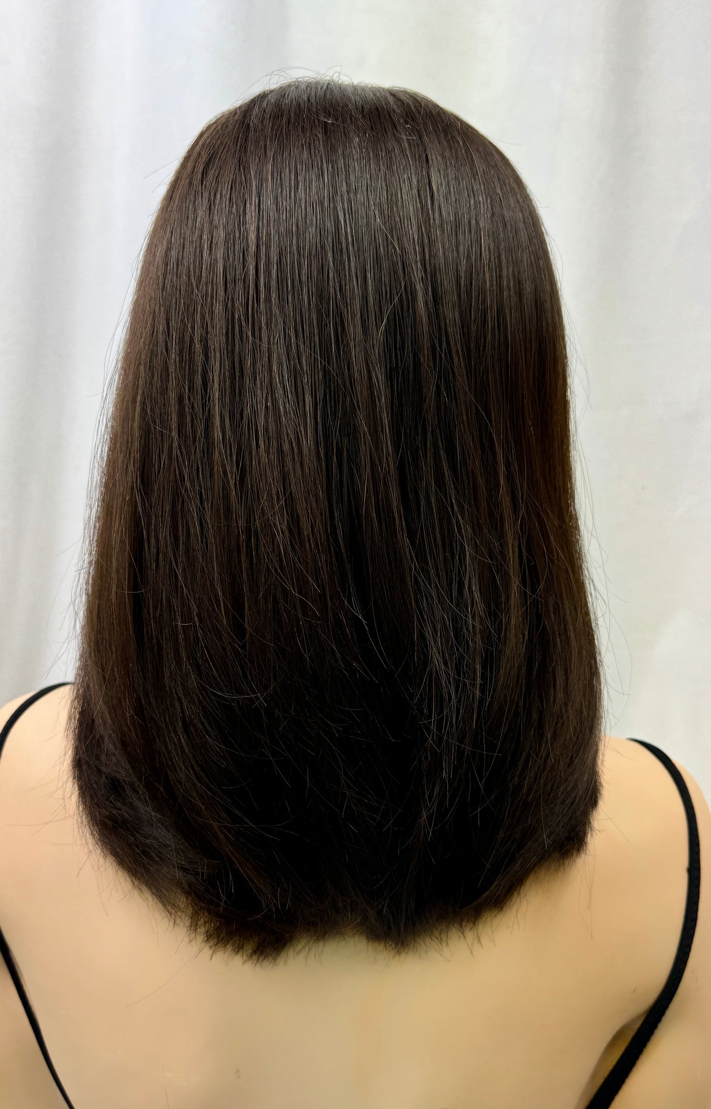 **FINAL SALE** #428 **New Extra Light Thin Medical Cap**Highest Quality Remy Human Hair Silk Top Lace Front Wig (M)16”