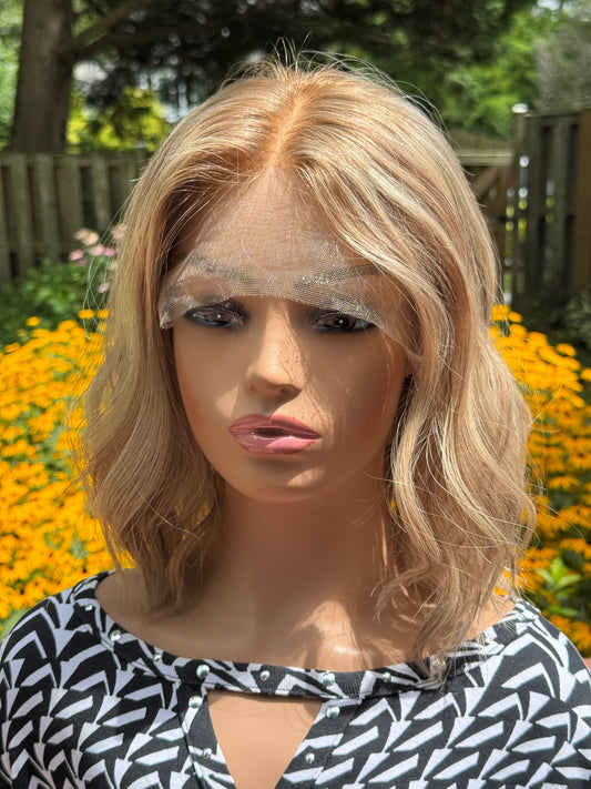 #553 Highest Quality Remy Human Hair Lace Top Wig (S)15“