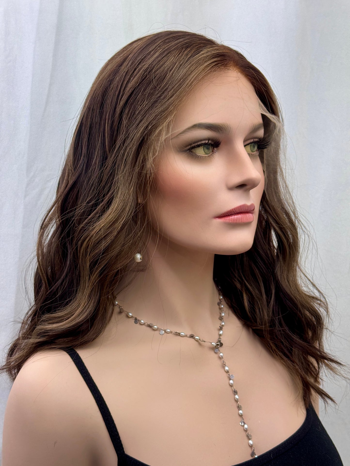 #479 Highest Quality Remy Human Hair Lace Top Kosher Wig (M)17”