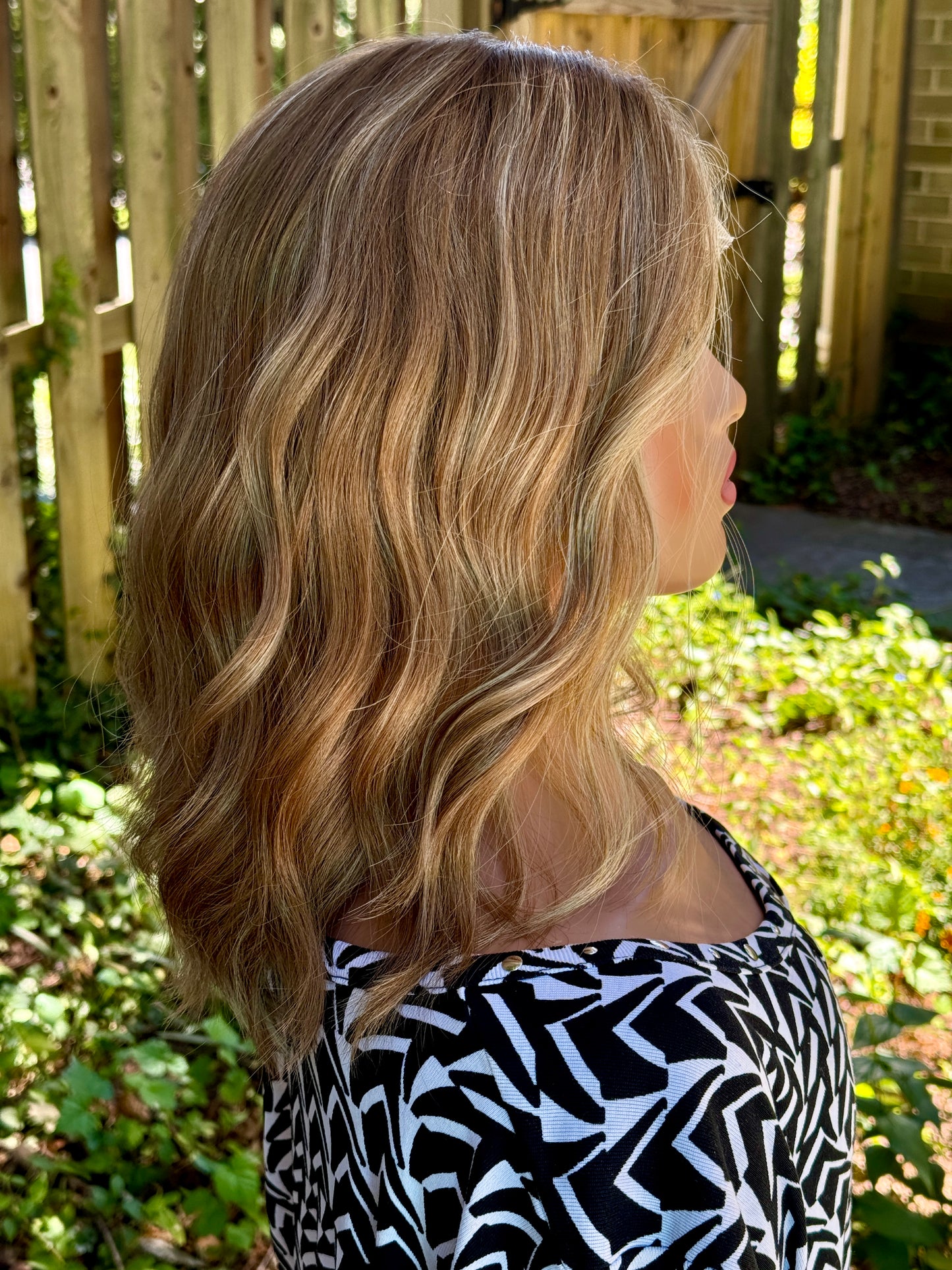 **FINAL SALE** #416 Highest Quality Remy Human Hair EXTRA LIGHT AND LOW DENSITY Medical Cap French drawn silk top with lace front (S) 16”