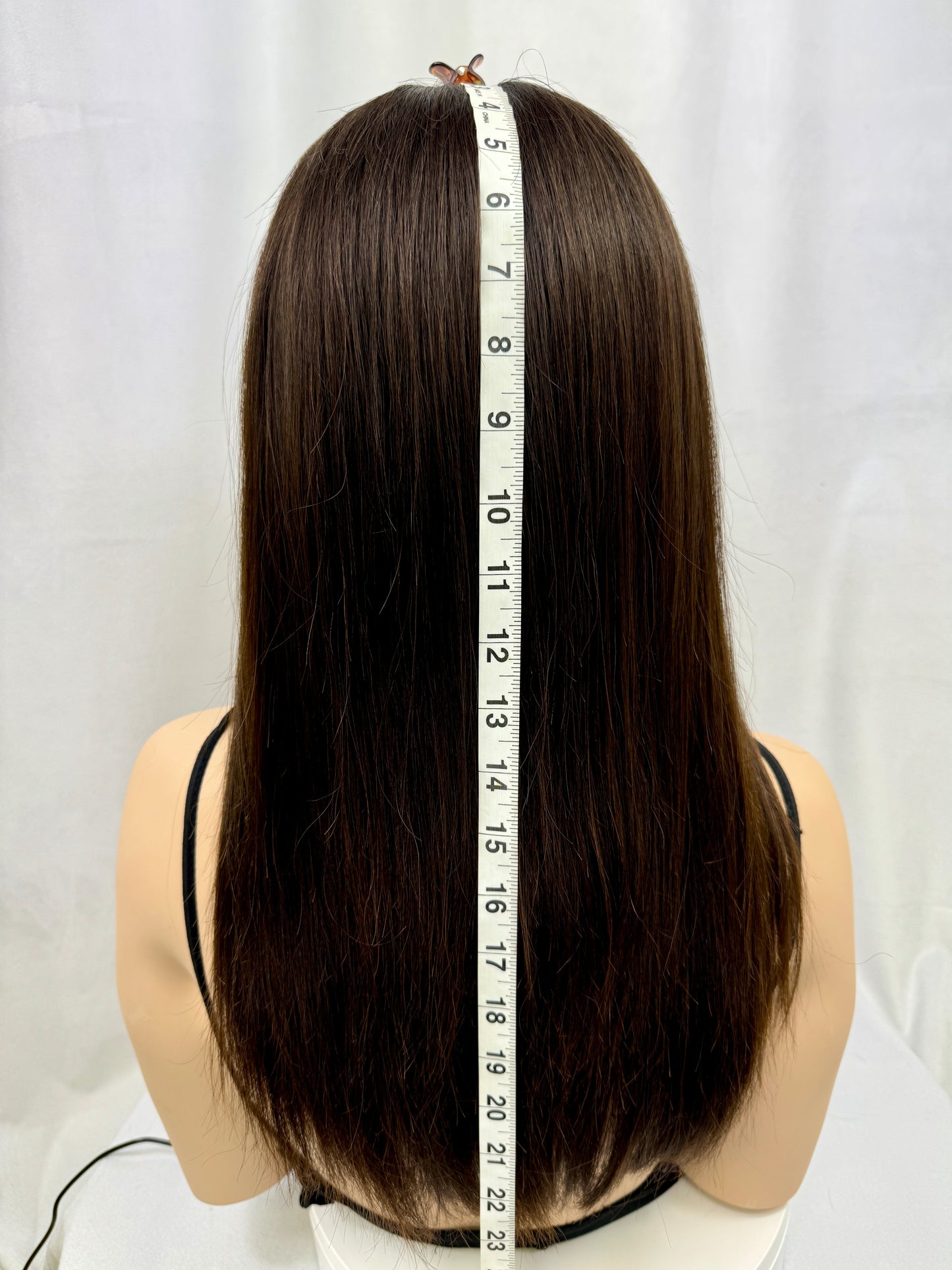 **FINAL SALE** #410 FULLY HAND TIED Highest Quality Remy Human Hair Medical “Gripper” Cap (M) 23”
