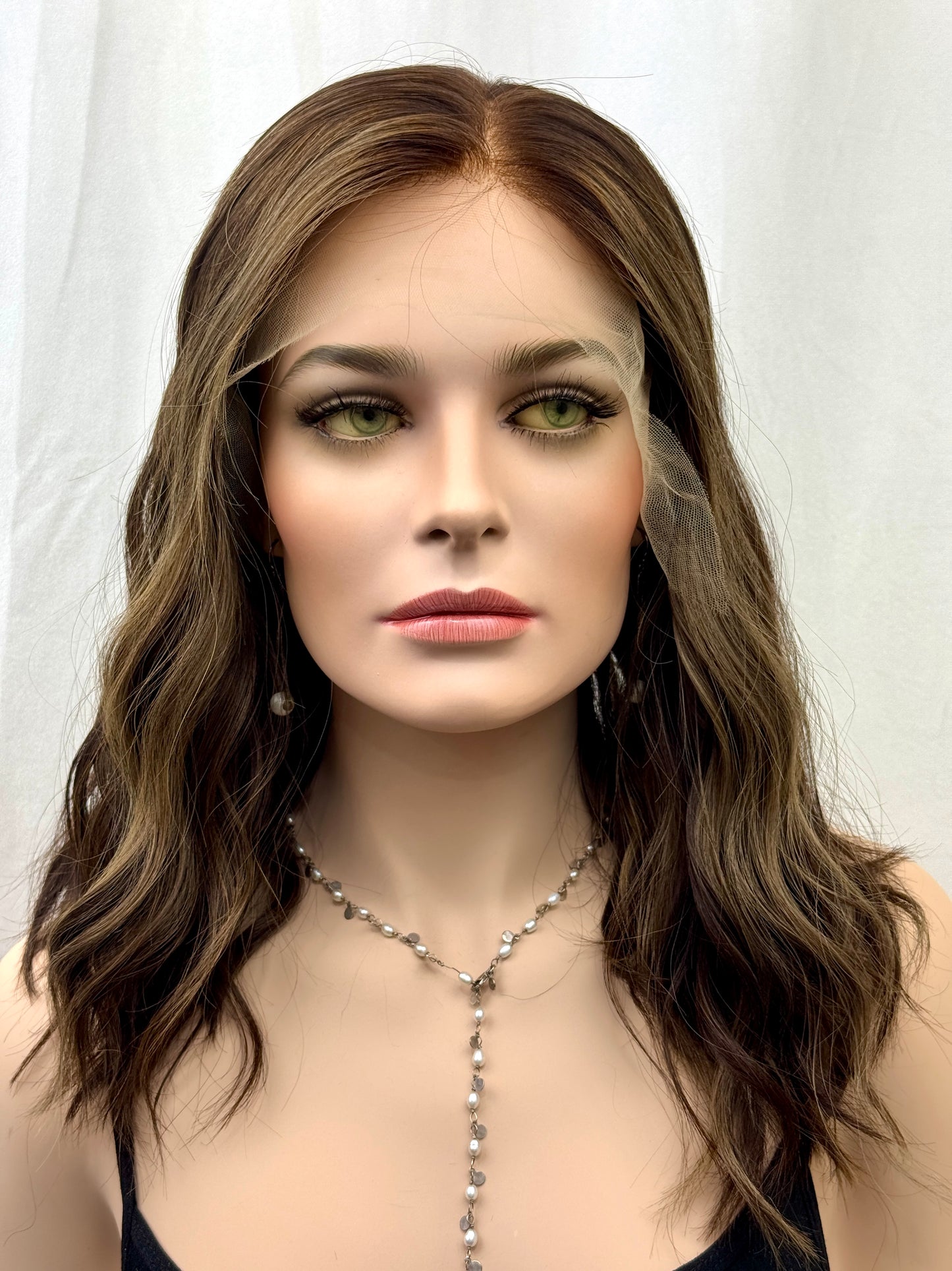 #479 Highest Quality Remy Human Hair Lace Top Kosher Wig (M)17”
