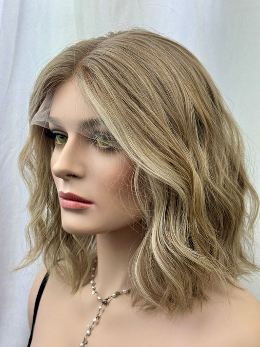 #484 Highest Quality Remy Human Hair Lace Top Kosher Wig (S) 15“