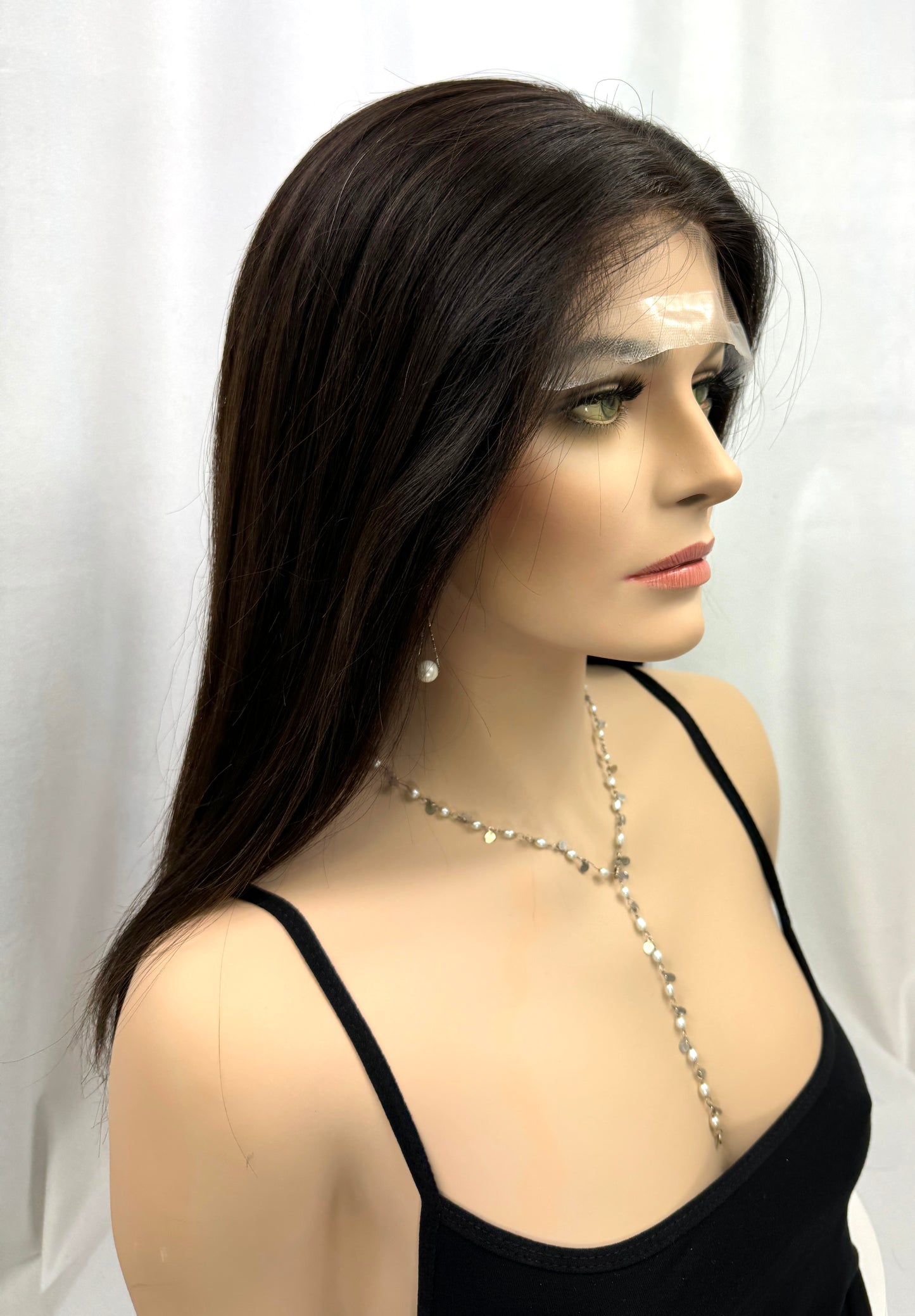 **FINAL SALE** #410 FULLY HAND TIED Highest Quality Remy Human Hair Medical “Gripper” Cap (M) 23”