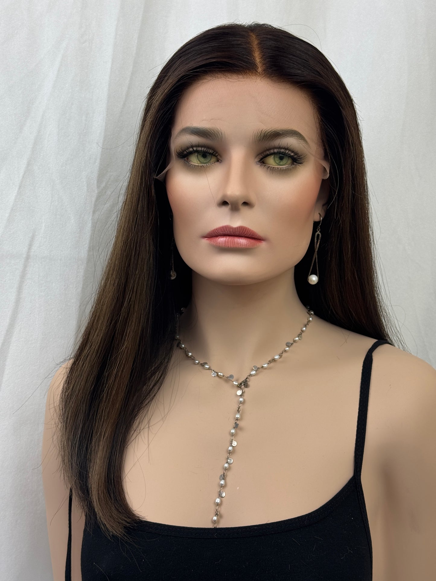 #460 **FINAL SALE** Highest Quality Remy Human Hair Lace Top Kosher Wig (S/M) 19”