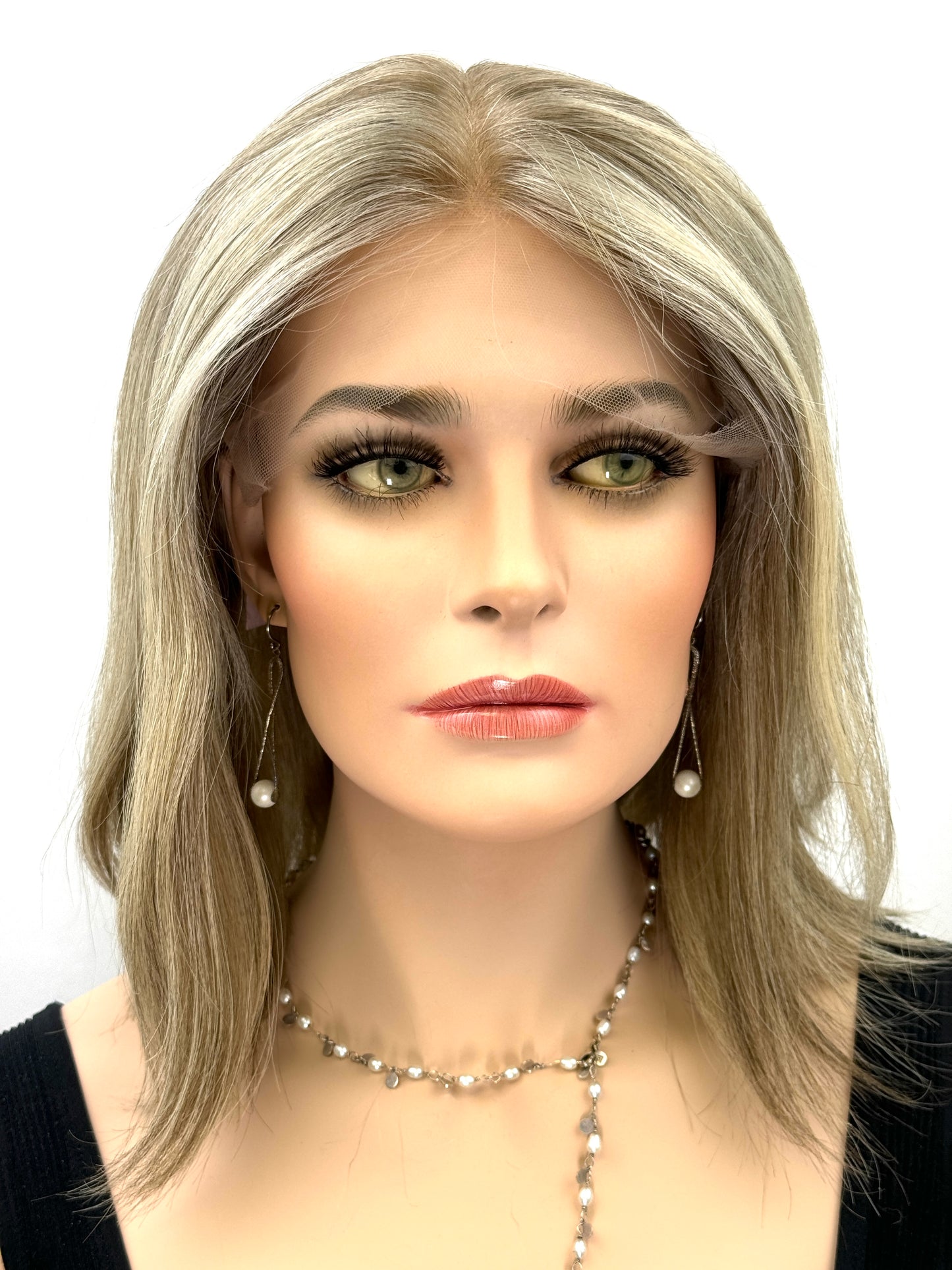 #324 **Final Sale** Highest Quality Remy Human Hair Lace Top Kosher Wig (M)15”