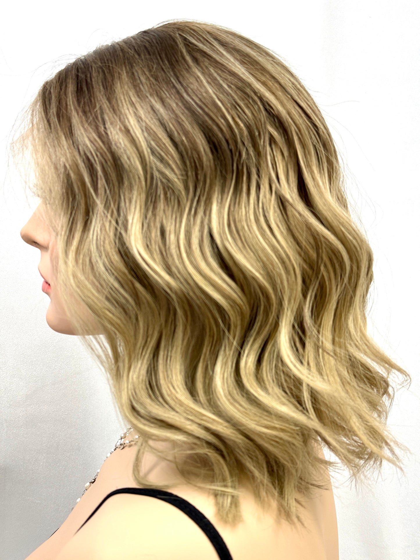 **FINAL SALE**#418 Highest Quality Remy Human Hair Lace Top Wig (S/XS)15"