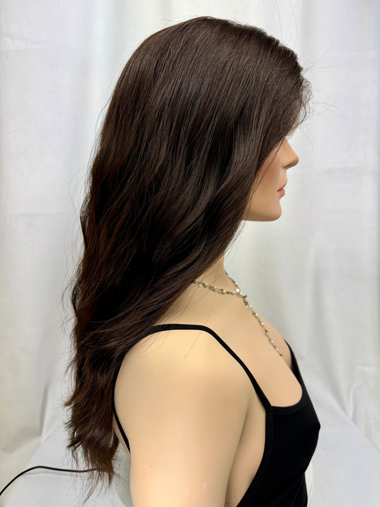 **FINAL SALE** #411 Highest Quality Remy Human Hair Lace Top Wig (XS)24”