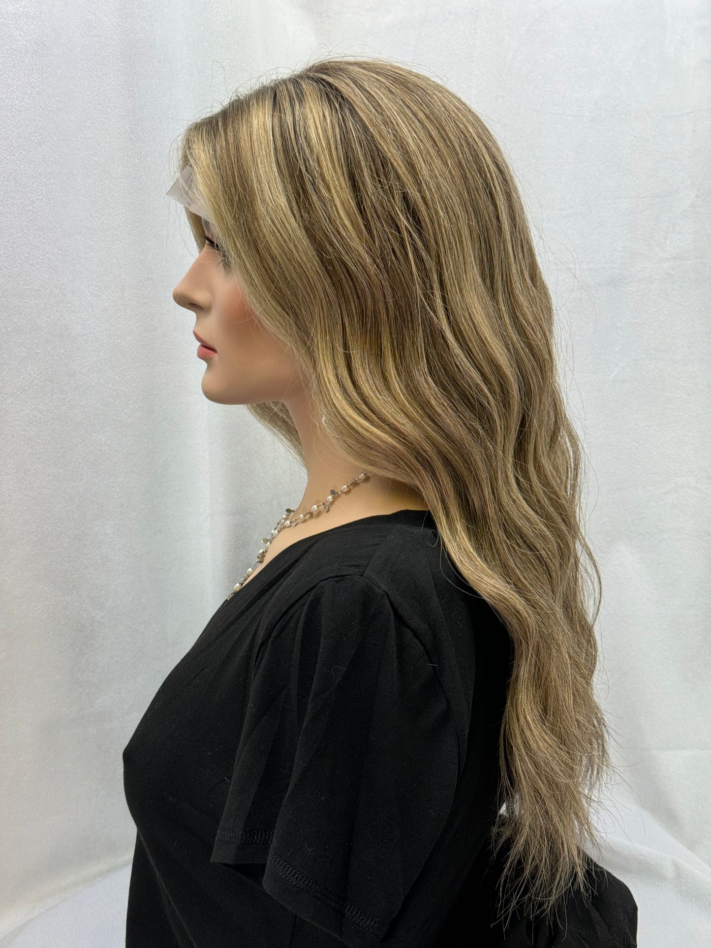 #368 **FINAL SALE** FULLY HAND TIED Highest Quality Remy Human Hair Medical "Gripper" Cap (S)23”