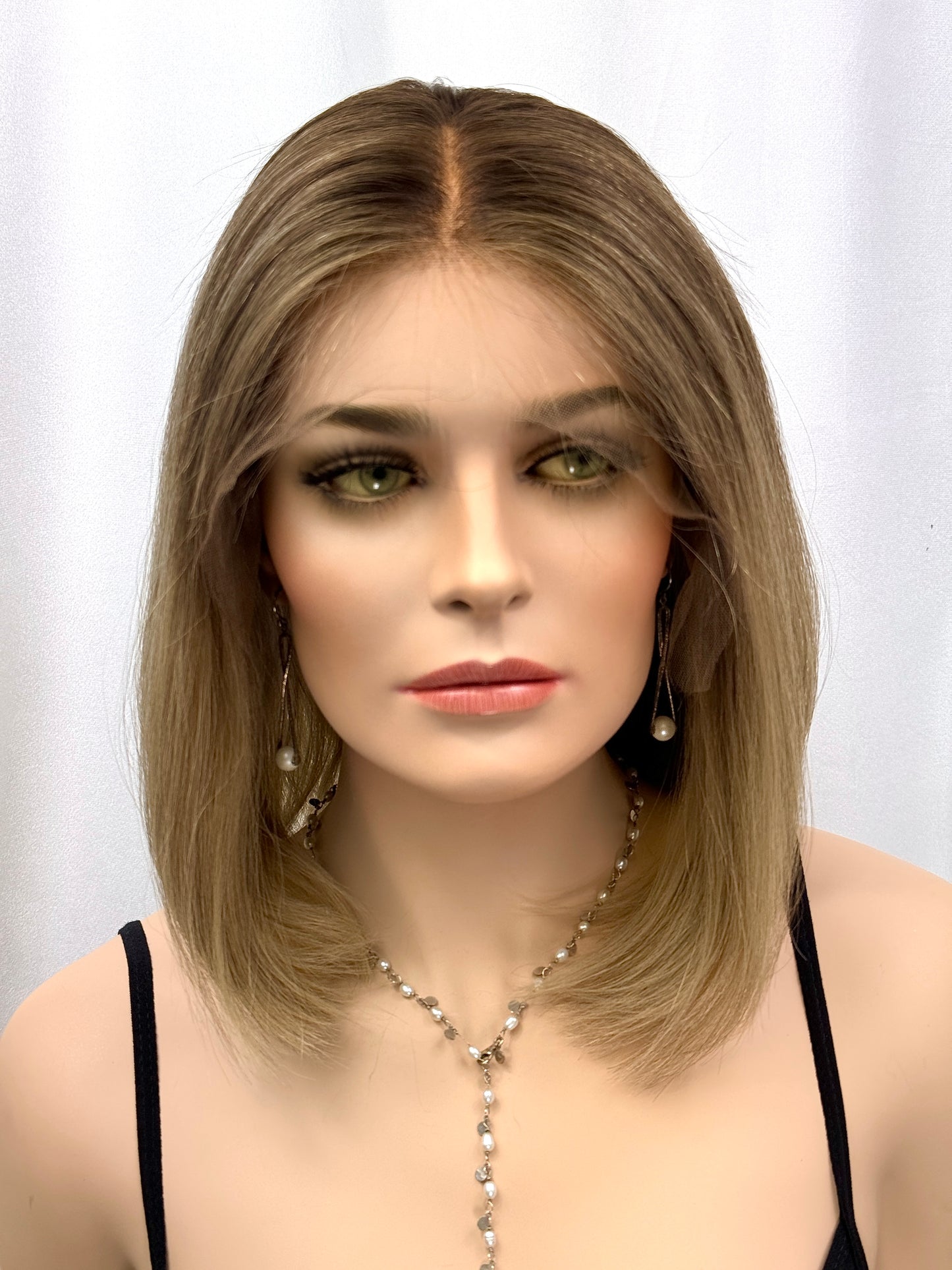 **FINAL SALE**#418 Highest Quality Remy Human Hair Lace Top Wig (S/XS)15"
