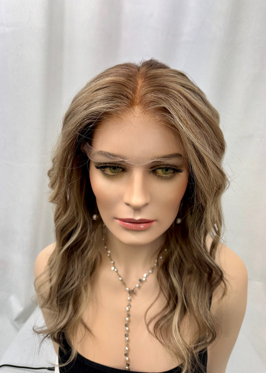 #446 **Final Sale**High quality Remy human Hair Lace Top Wig (M) 22”