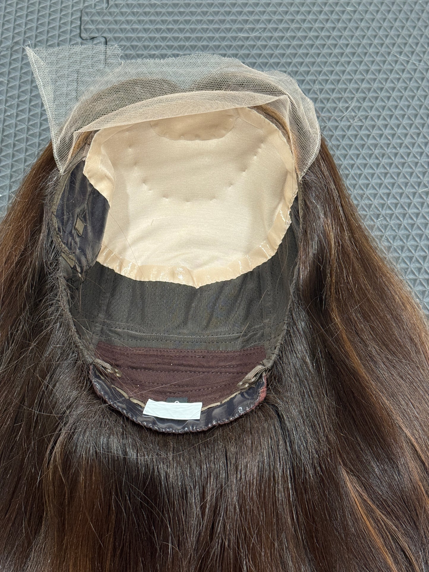 #520 Highest Quality Remy Human Hair Medical Cap with extra thin (french drawn)silk top and lace front (S) 15“