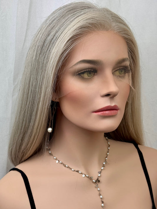 #462 Highest Quality Remy Human Hair Lace Top Kosher Wig (S) 15”