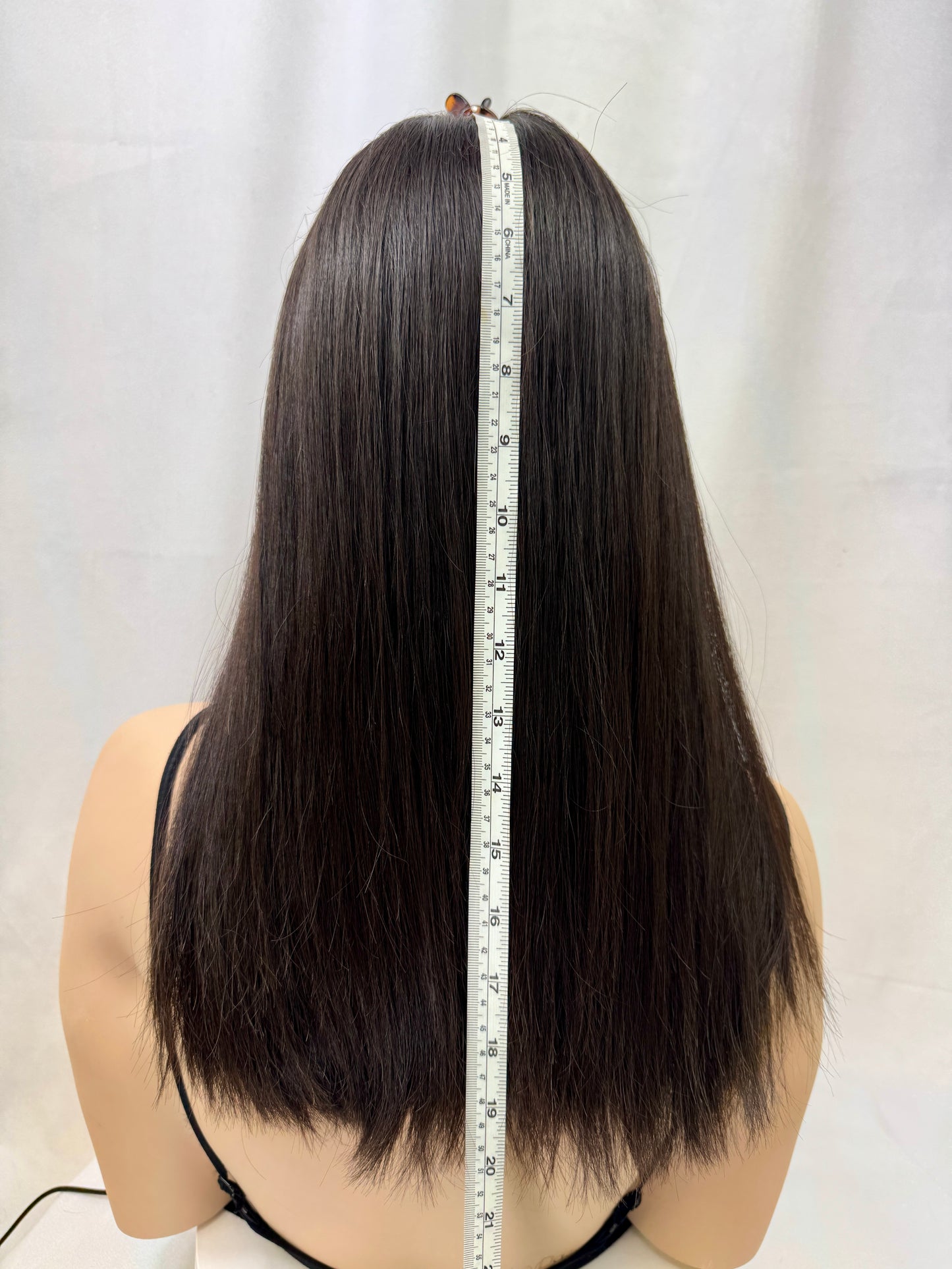 #443 **Final Sale**Highest Quality Remy Human Hair with European Texture Lace Top Kosher Wig (S)20”