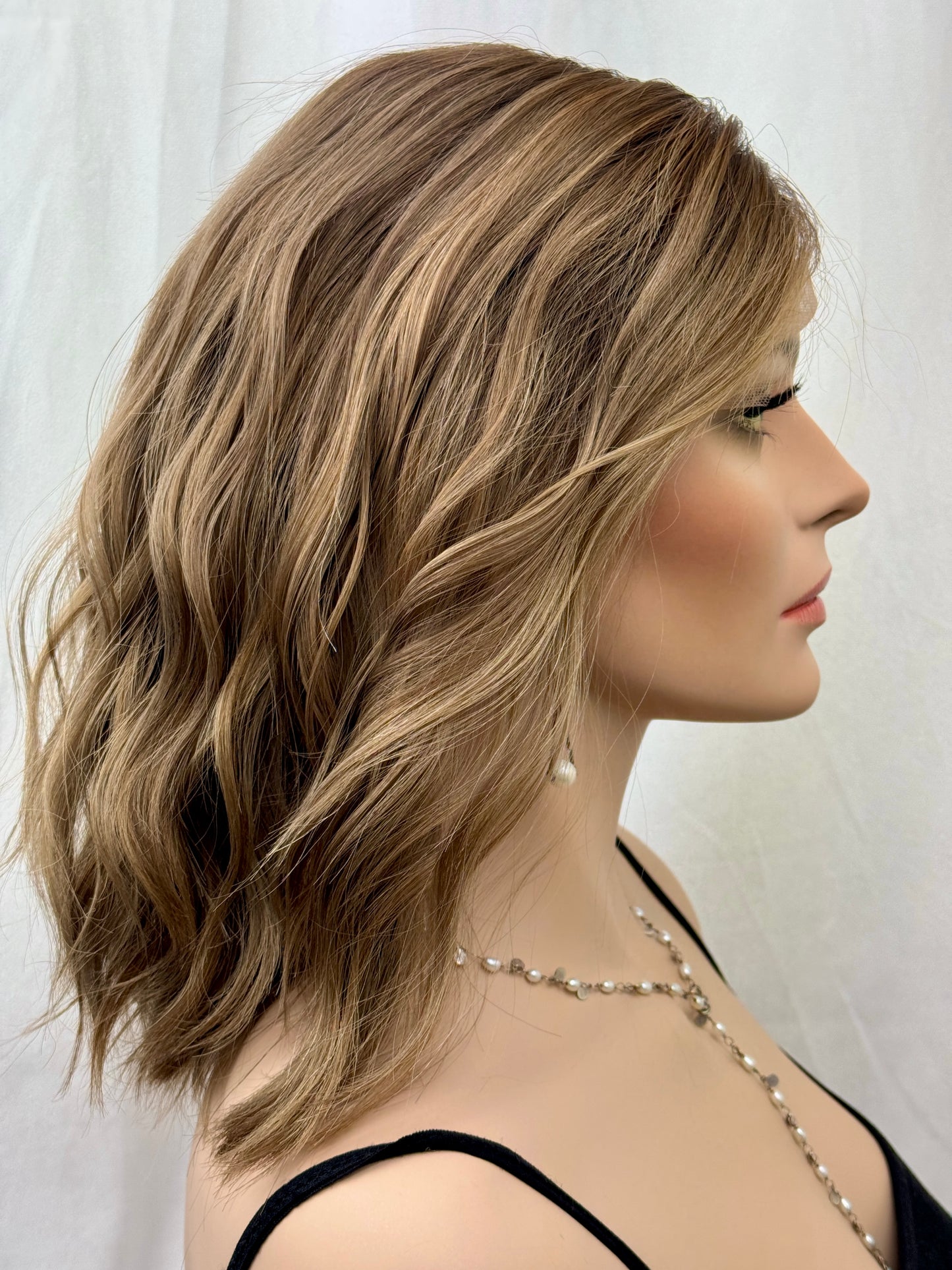 #487 Highest Quality Remy Human Hair Lace Top Wig (M) 17”