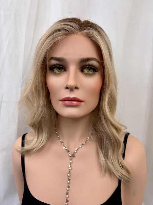 #456 Extra light low density medical Cap, Highest Quality Remy Human Hair Wig (XS/S) 18”