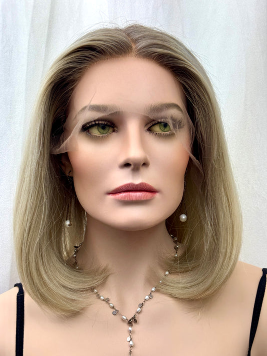 #486 **FINAL SALE ** Highest Quality Remy Human Hair Lace Top Wig (M)15”