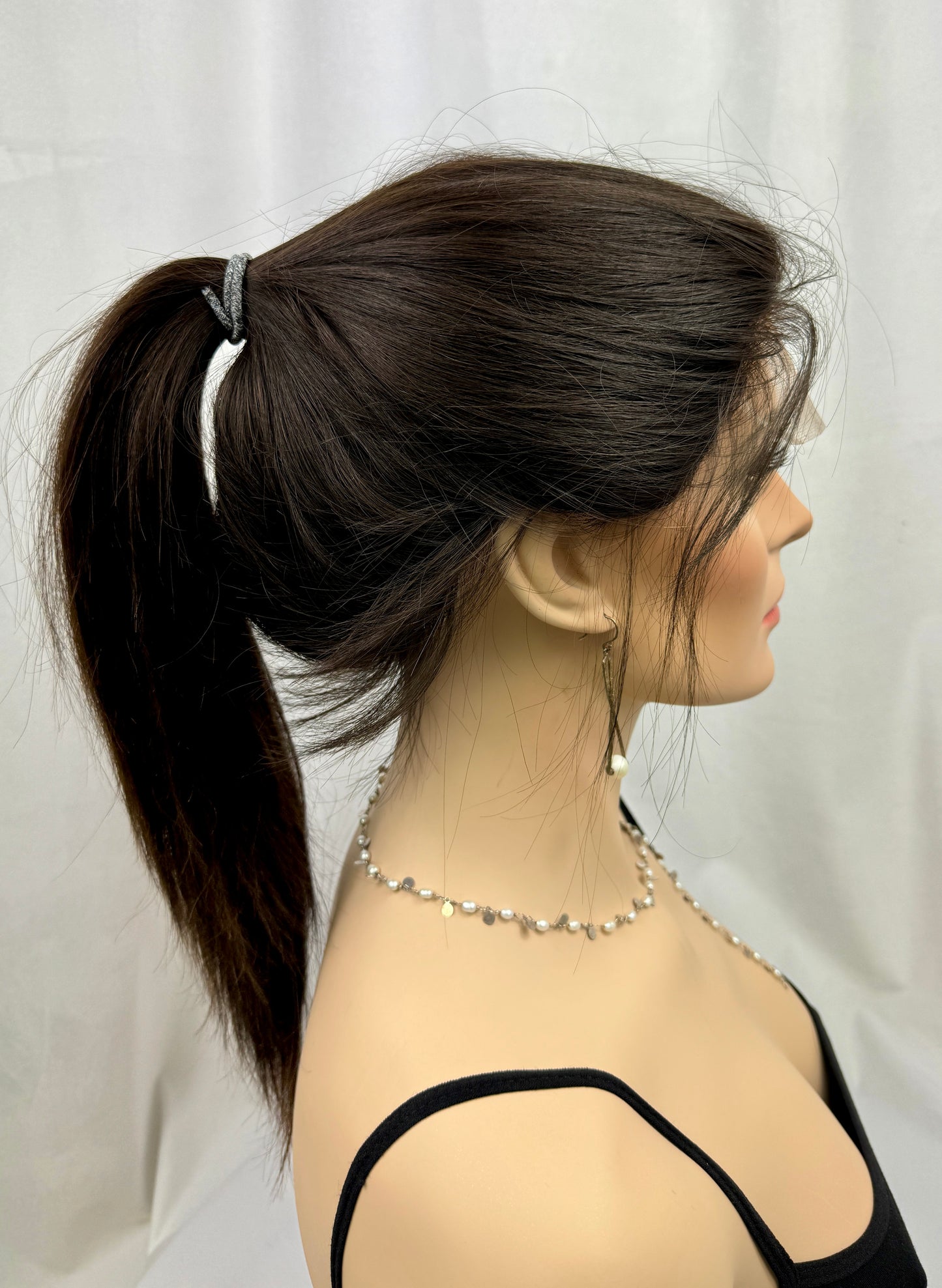 **FINAL SALE** #410 FULLY HAND TIED Highest Quality Remy Human Hair Medical “Gripper” Cap (M) 23”