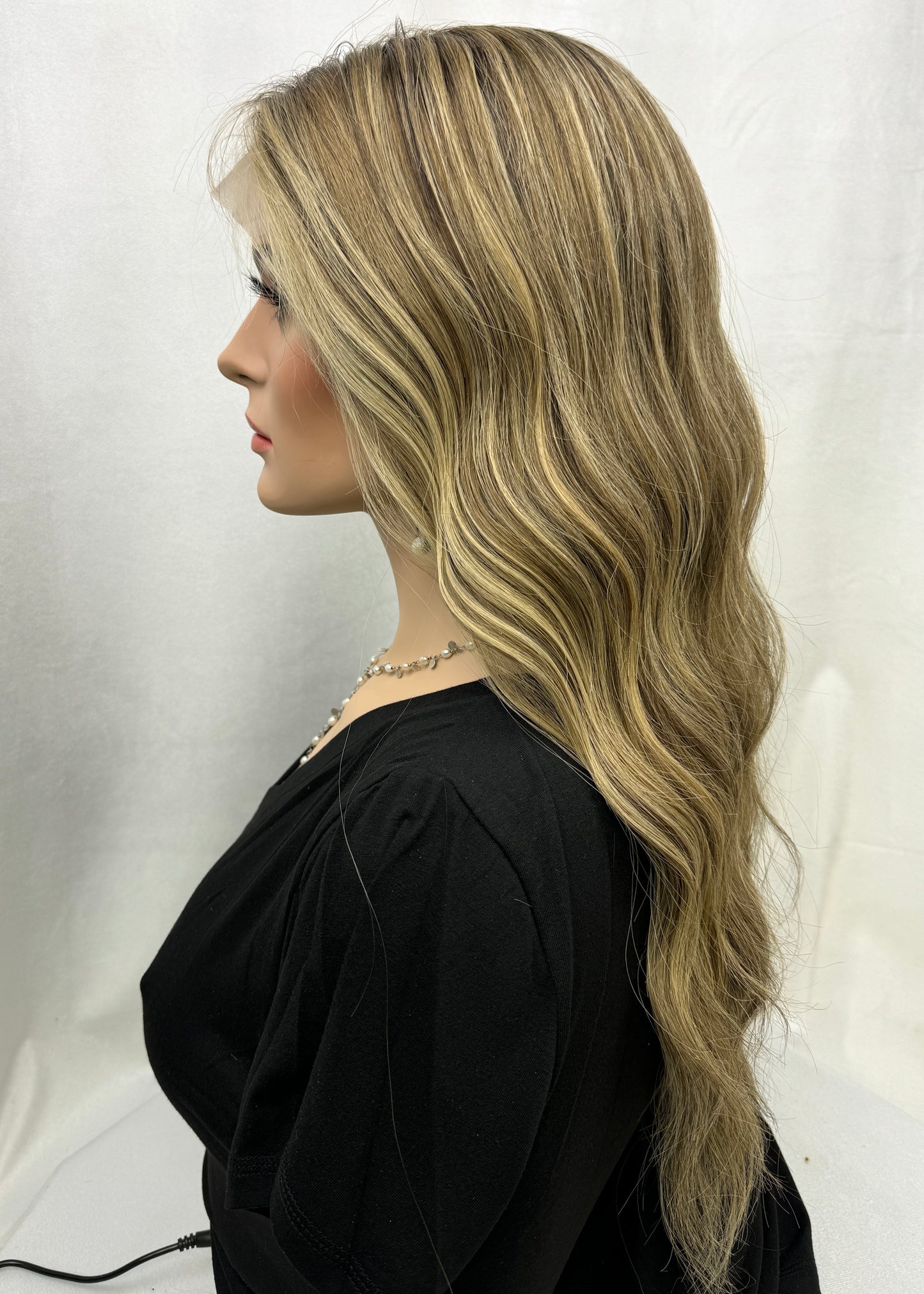 #368 **FINAL SALE** FULLY HAND TIED Highest Quality Remy Human Hair Medical "Gripper" Cap (S)23”
