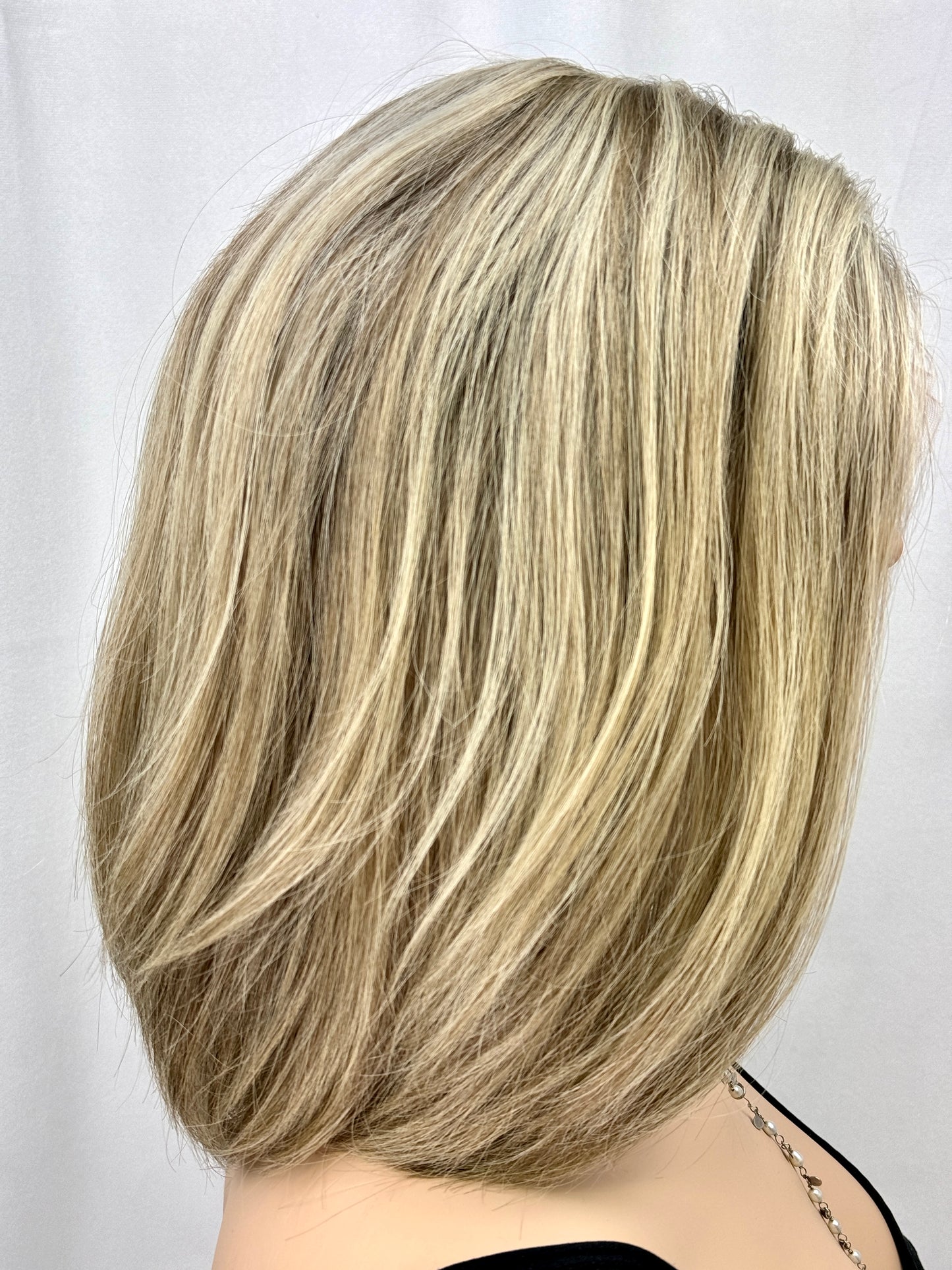 #324 **Final Sale** Highest Quality Remy Human Hair Lace Top Kosher Wig (M)15”