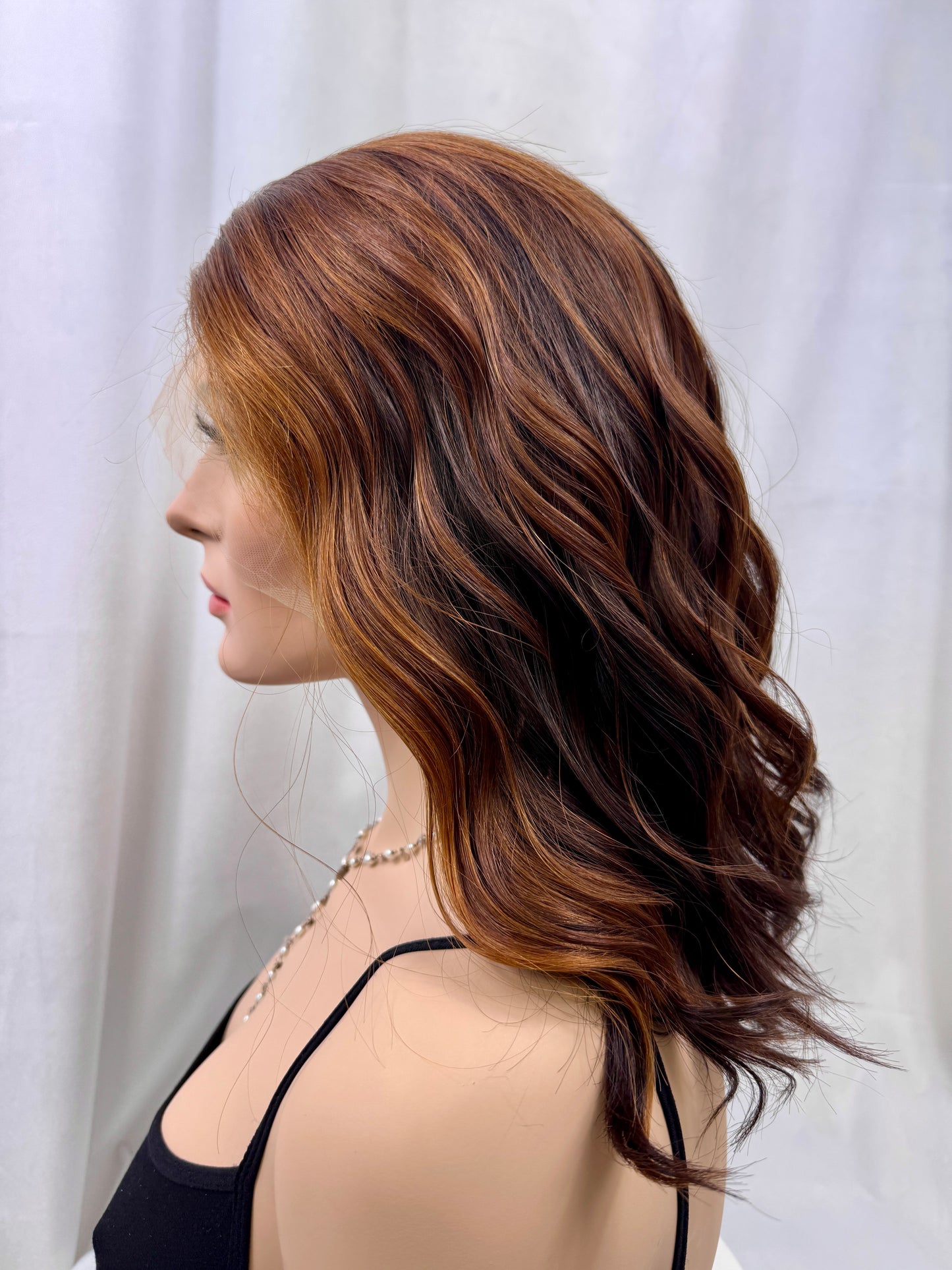 #452 Highest Quality Remy Human Hair Lace Top Kosher Wig (S/M) 17”