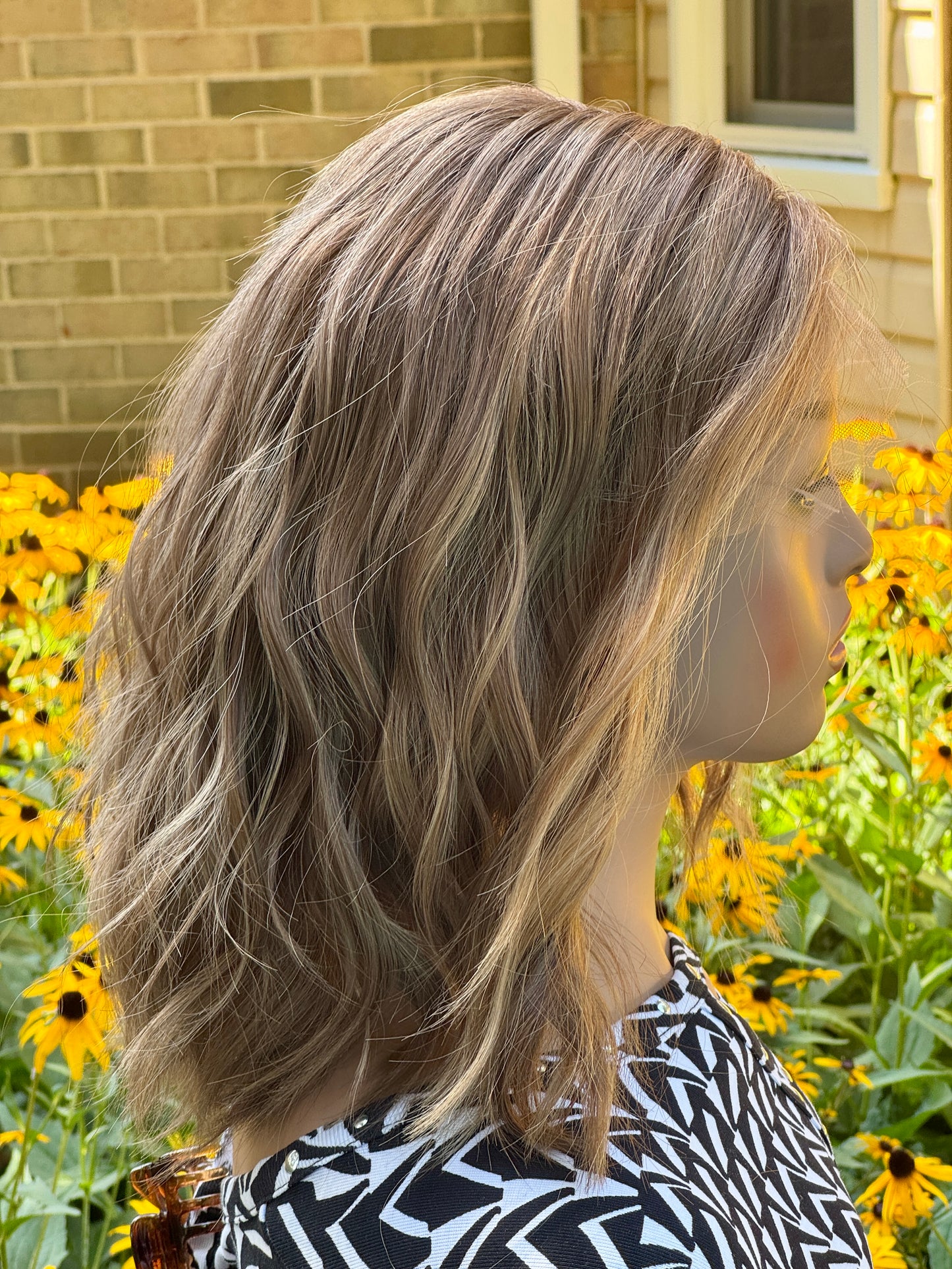 #487 Highest Quality Remy Human Hair Lace Top Wig (M) 17”