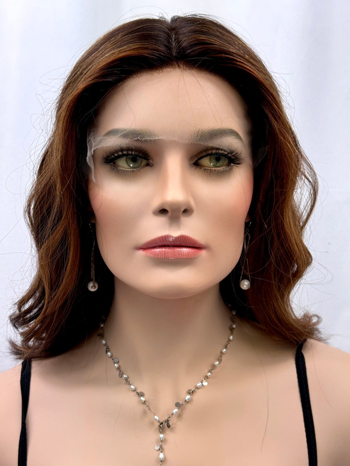 **FINAL SALE** #425**New Extra Light Thin Medical Cap**Highest Quality Remy Human Hair Silk top Lace Front Wig (M)15/16”