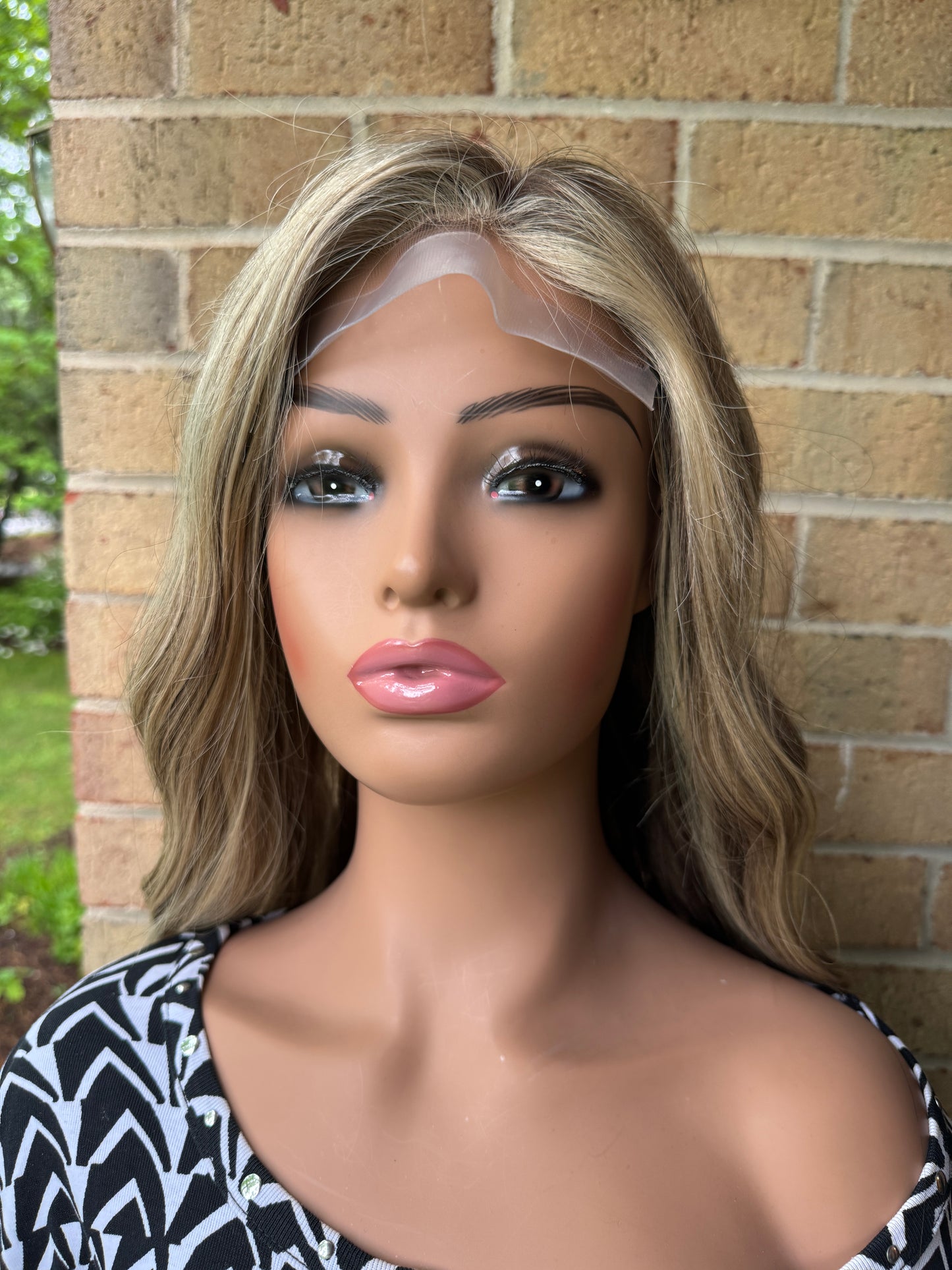 #368 **FINAL SALE** FULLY HAND TIED Highest Quality Remy Human Hair Medical "Gripper" Cap (S)23”