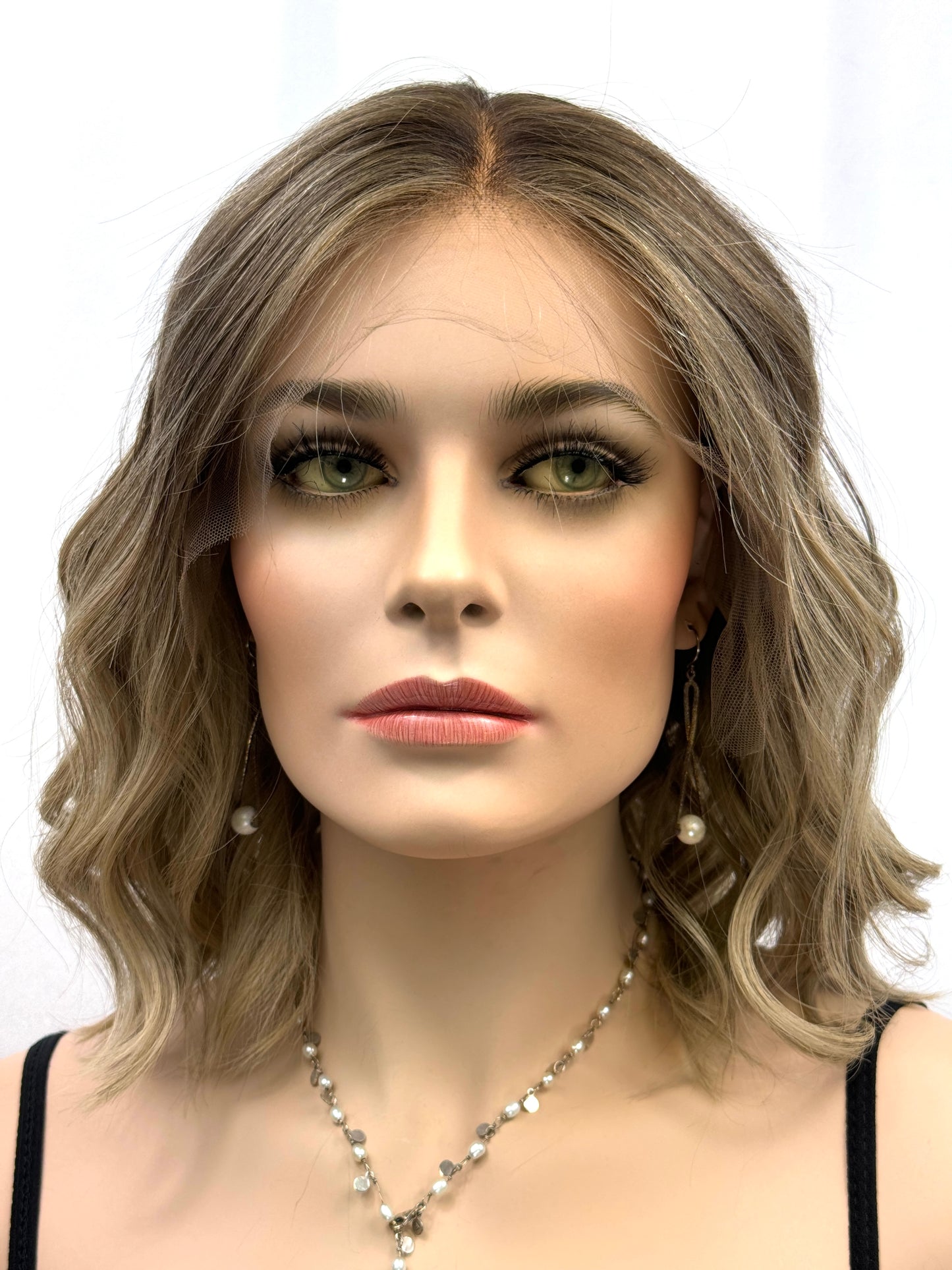 **FINAL SALE**#418 Highest Quality Remy Human Hair Lace Top Wig (S/XS)15"