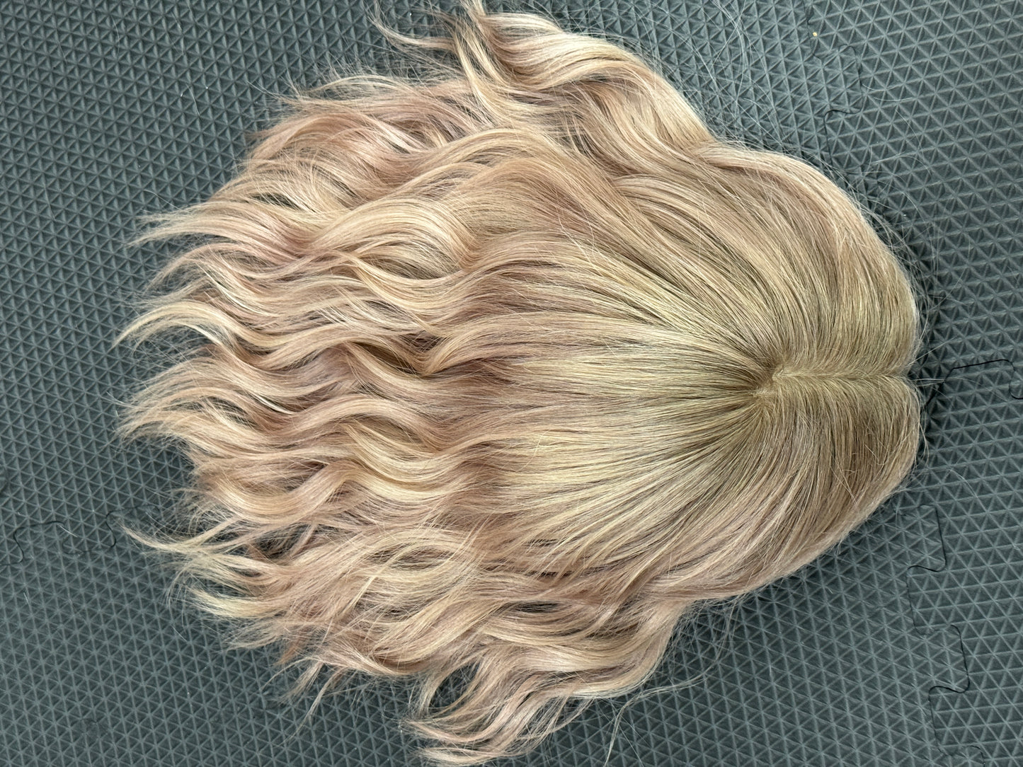 #496 Highest Quality Remy Human Hair French Drawn Silk Top with Lace Front Medical Cap, low Density Silk Top Lace Front Wig (M)15/16”