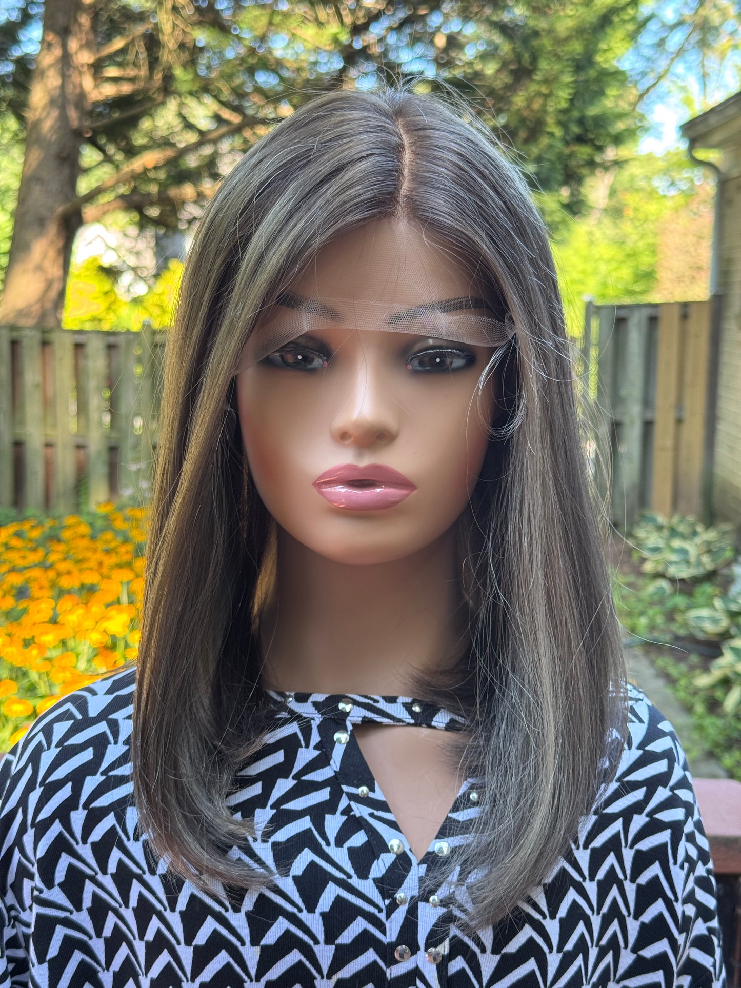 #490 Highest Quality Remy Human Hair Lace Top Wig (S)17/18”