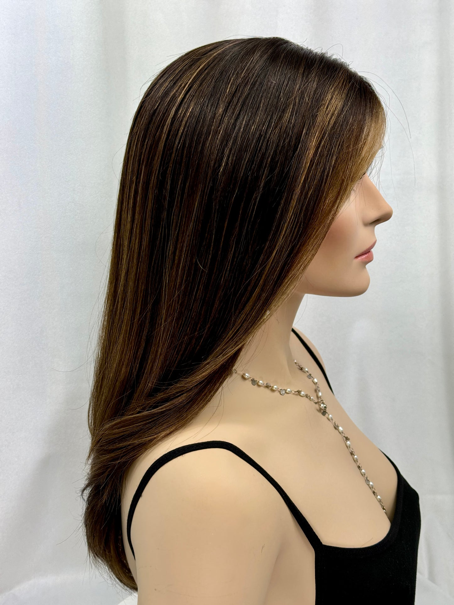 **FINAL SALE** #421 Highest Quality Remy Human Hair Gripper Cap Full Lace Wig (M)23” RESERVED FOR MC
