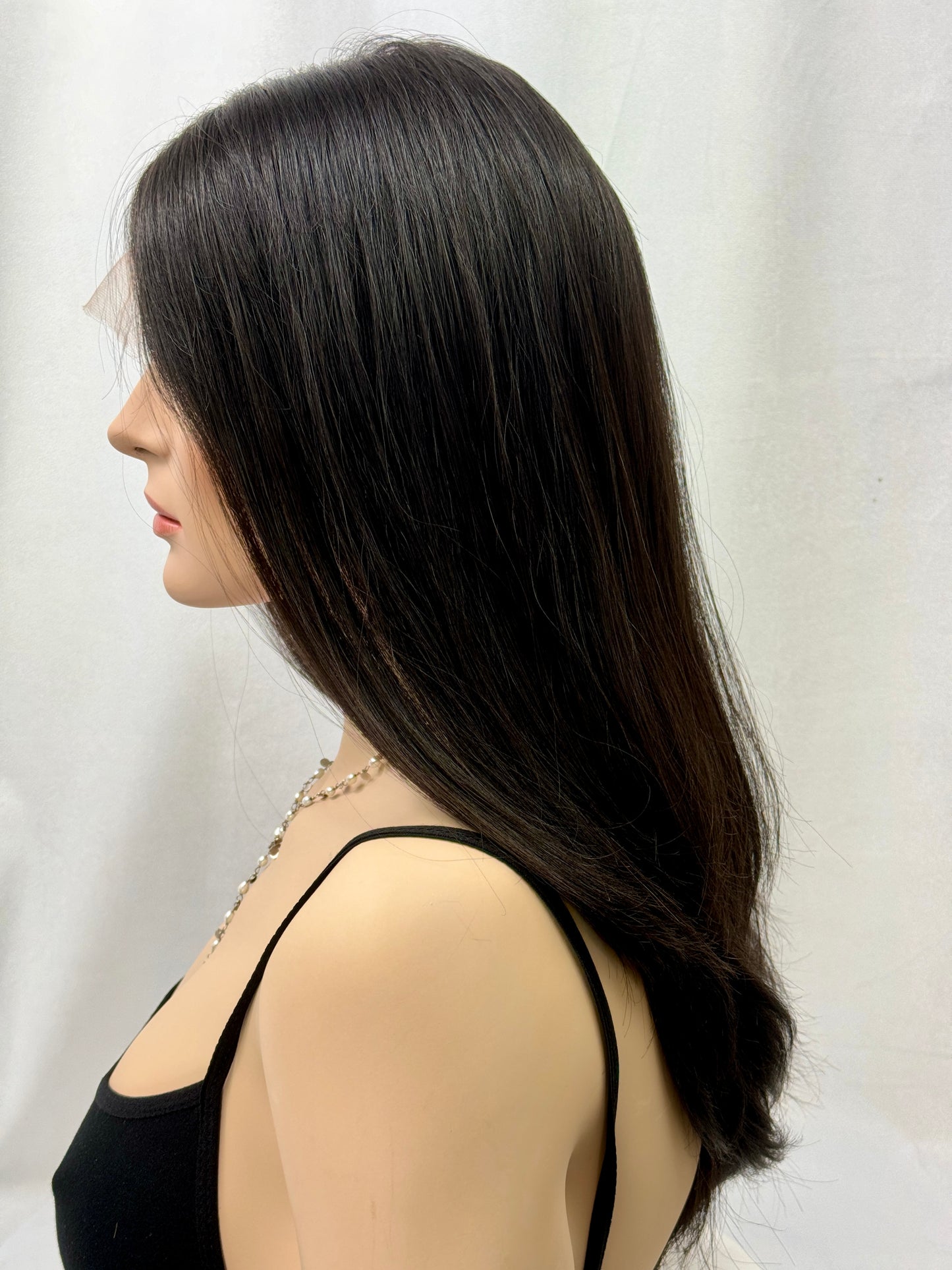 #438 **FINAL SALE**Highest Quality Remy Human Hair Low Density Lace Top Wig (S) 23”