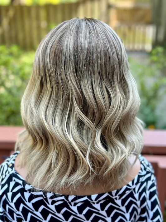 **FINAL SALE**#418 Highest Quality Remy Human Hair Lace Top Wig (S/XS)15"