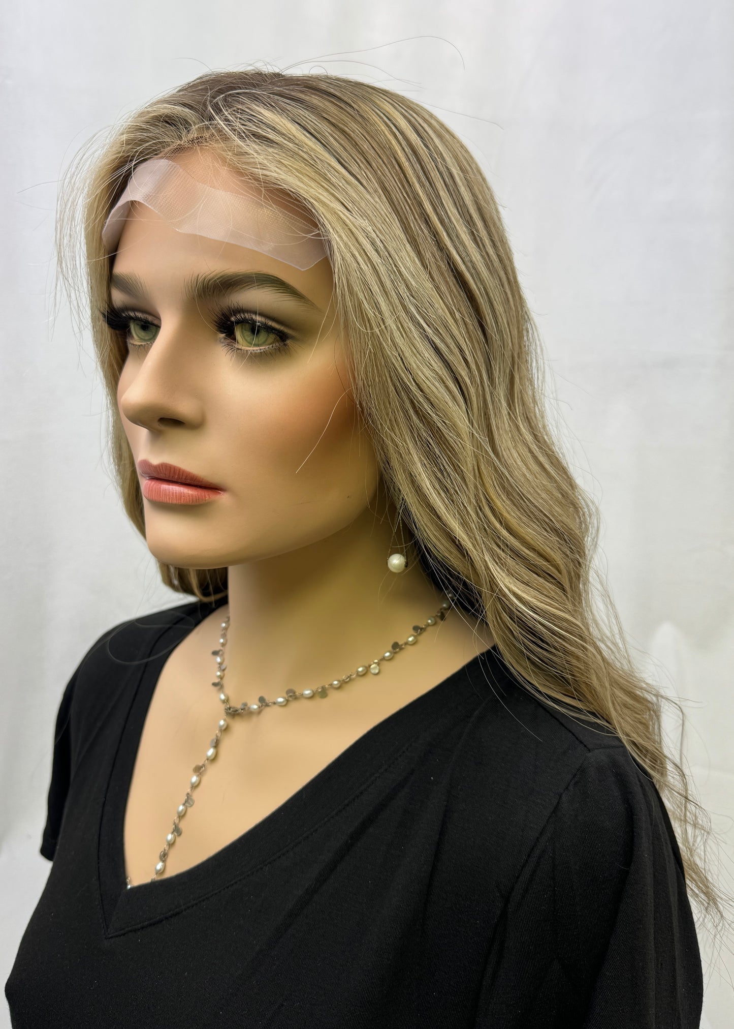 #368 **FINAL SALE** FULLY HAND TIED Highest Quality Remy Human Hair Medical "Gripper" Cap (S)23”