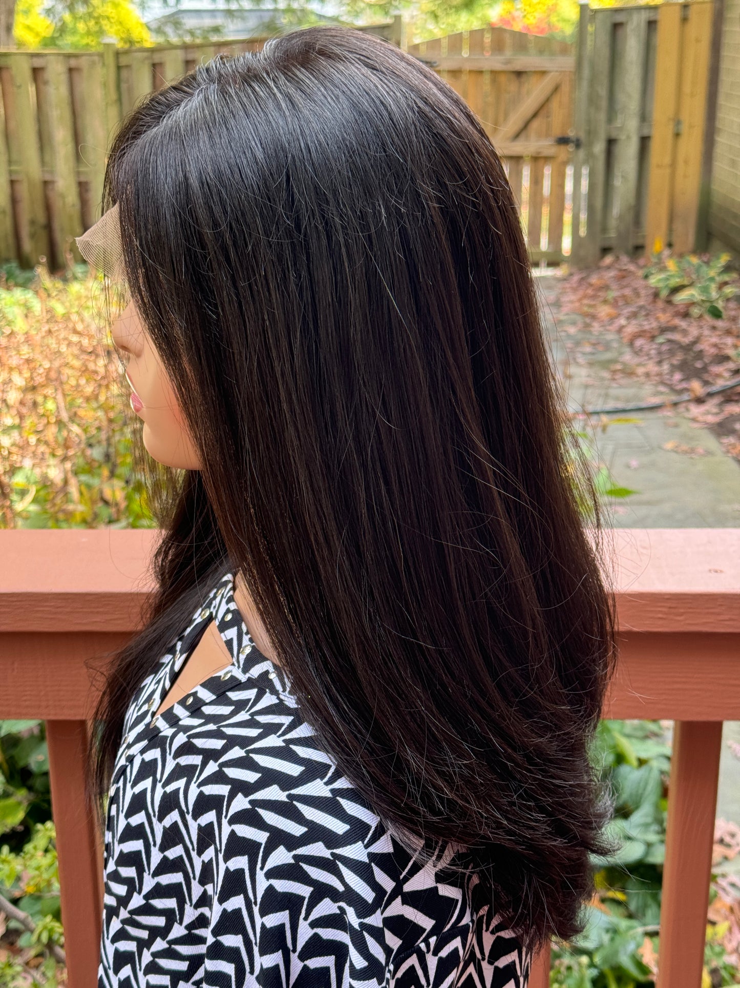 #438 **FINAL SALE**Highest Quality Remy Human Hair Low Density Lace Top Wig (S) 23”