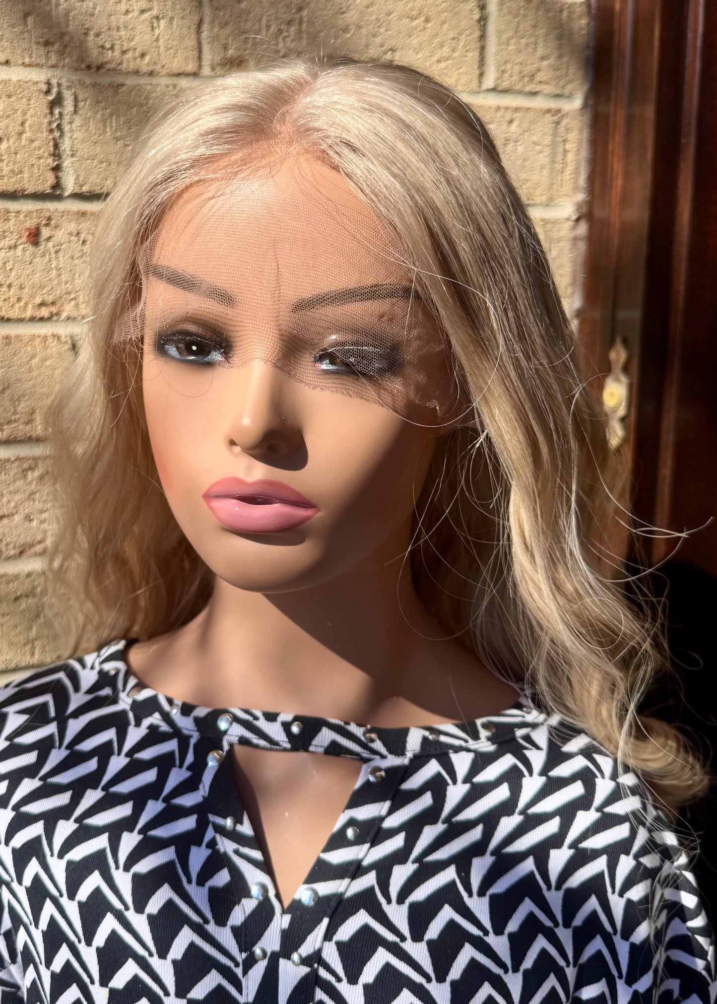 $445 **FINAL SALE** Highest Quality Remy Human Hair Lace Top Wig with Low Density (S)21”