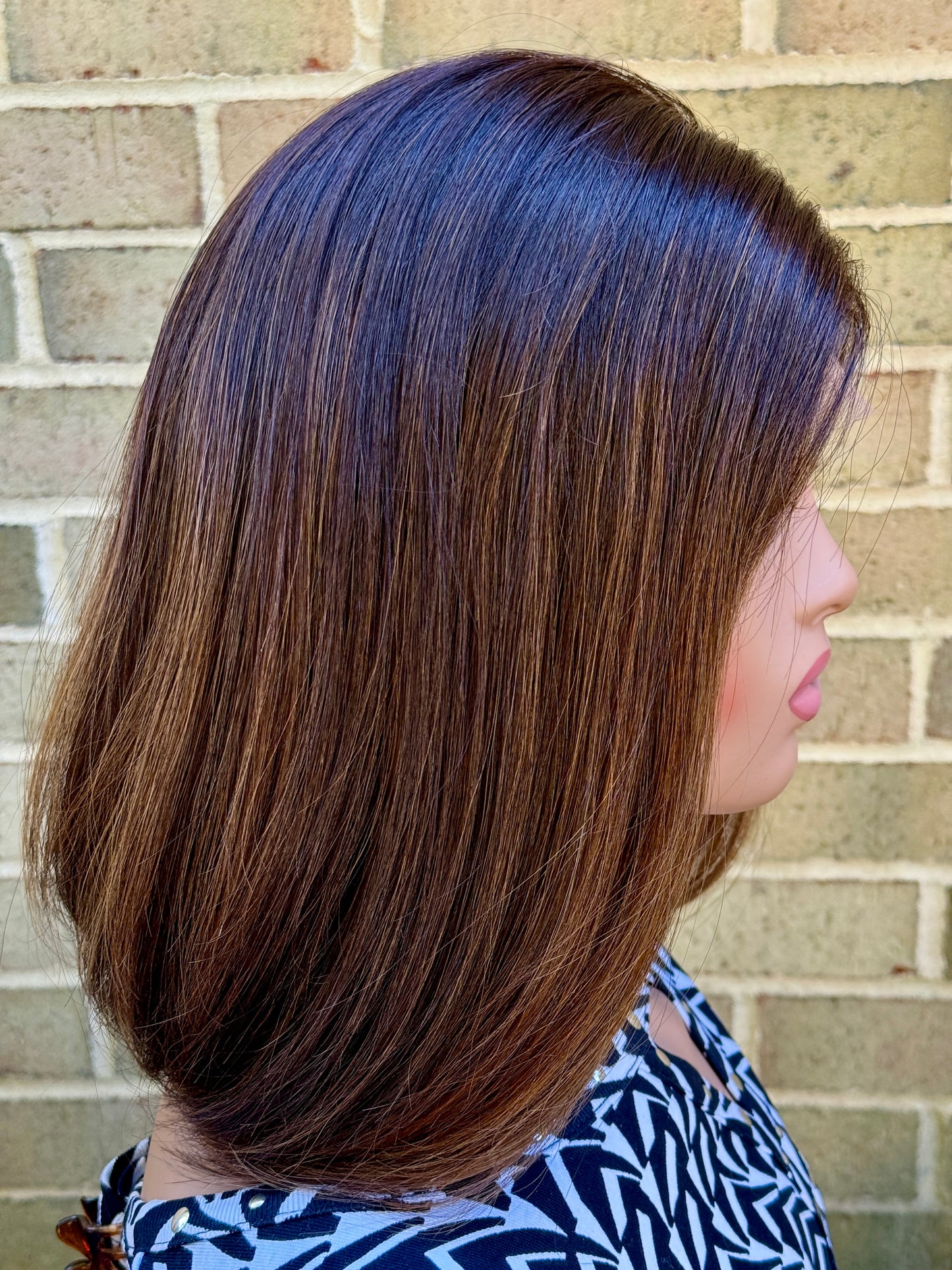 #435 **FINAL SALE** Highest Quality Euro Remy Human Hair Lace Top Kosher Wig (S)15” ( no layers)