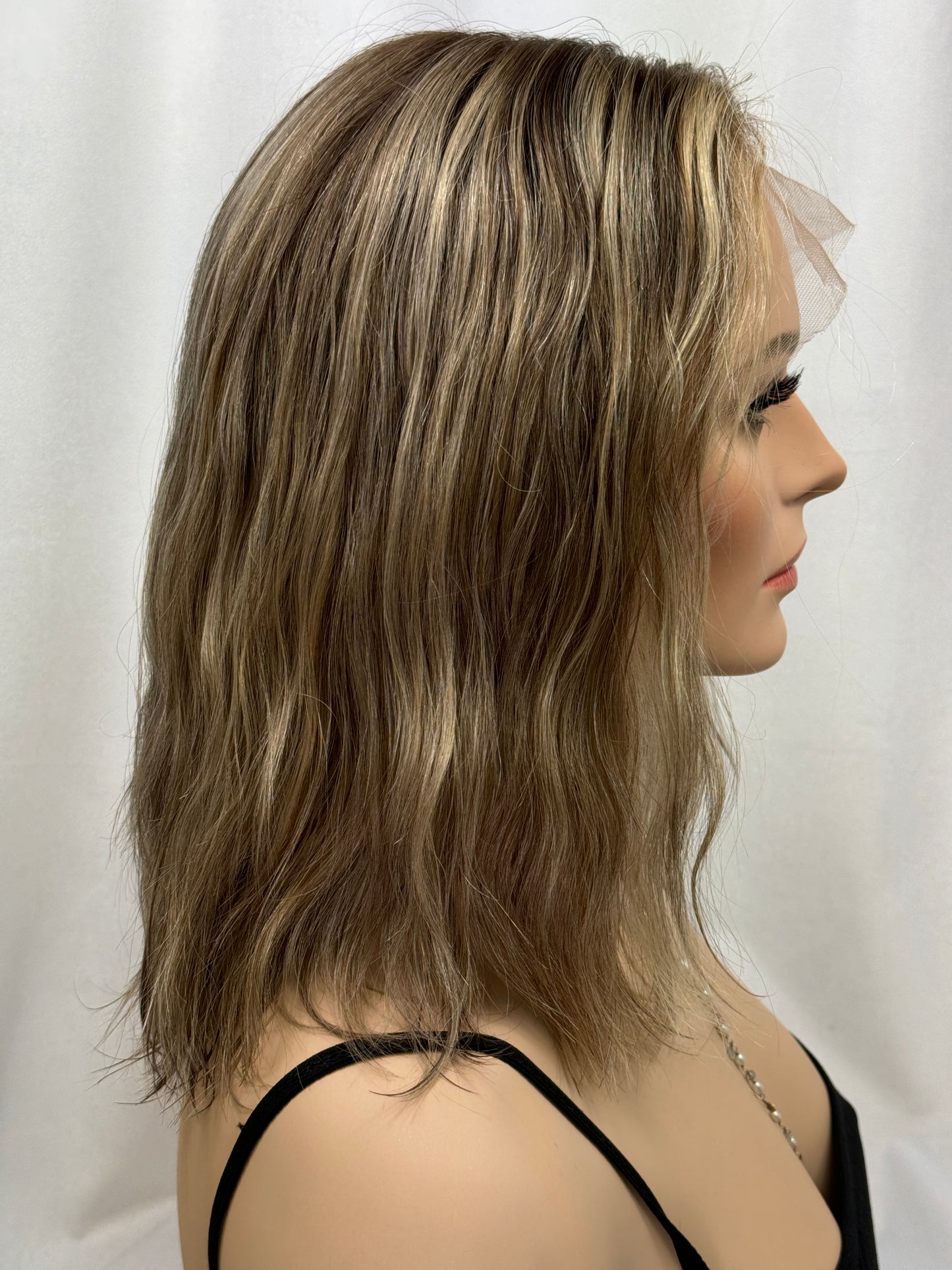 ** reserved for M.R.**
#414 Highest quality Remy human hair lace top kosher wig (M) 15” ** reserved for M.R.**