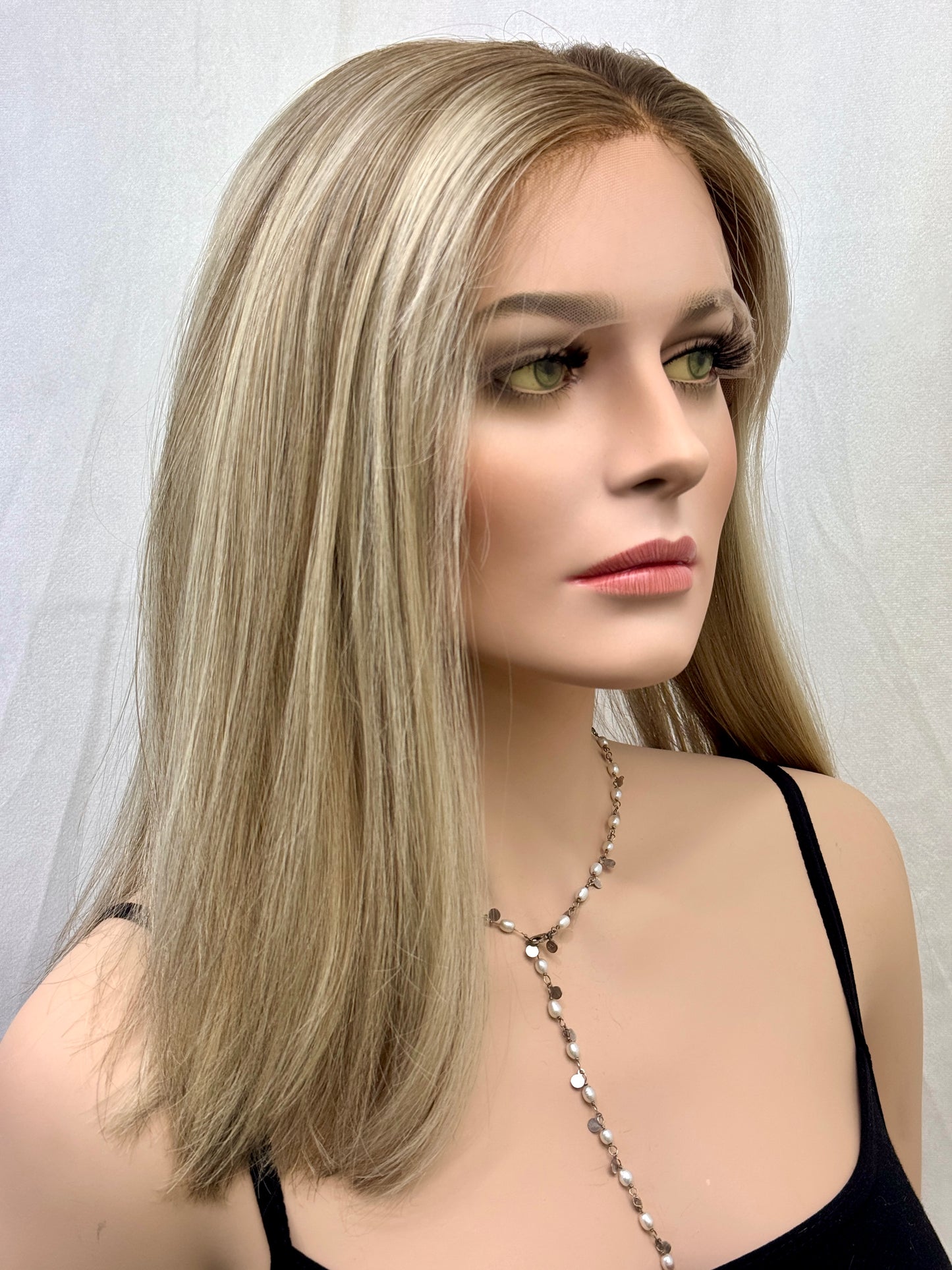 #475 **FINAL SALE ** Highest Quality Remy Human Hair Lace Top Wig (M/L)17”