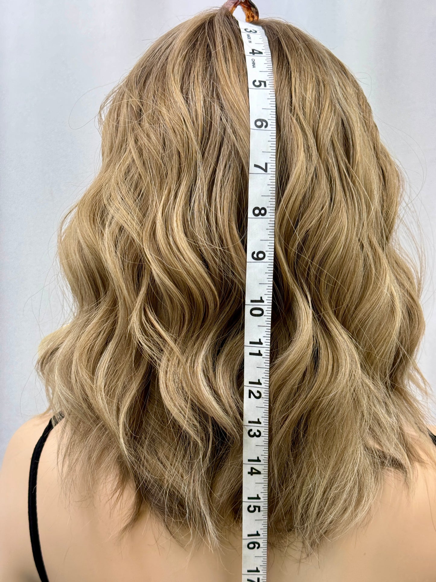 **FINAL SALE** #424 Highest Quality Remy Human Hair Lace Top Wig (M)16”