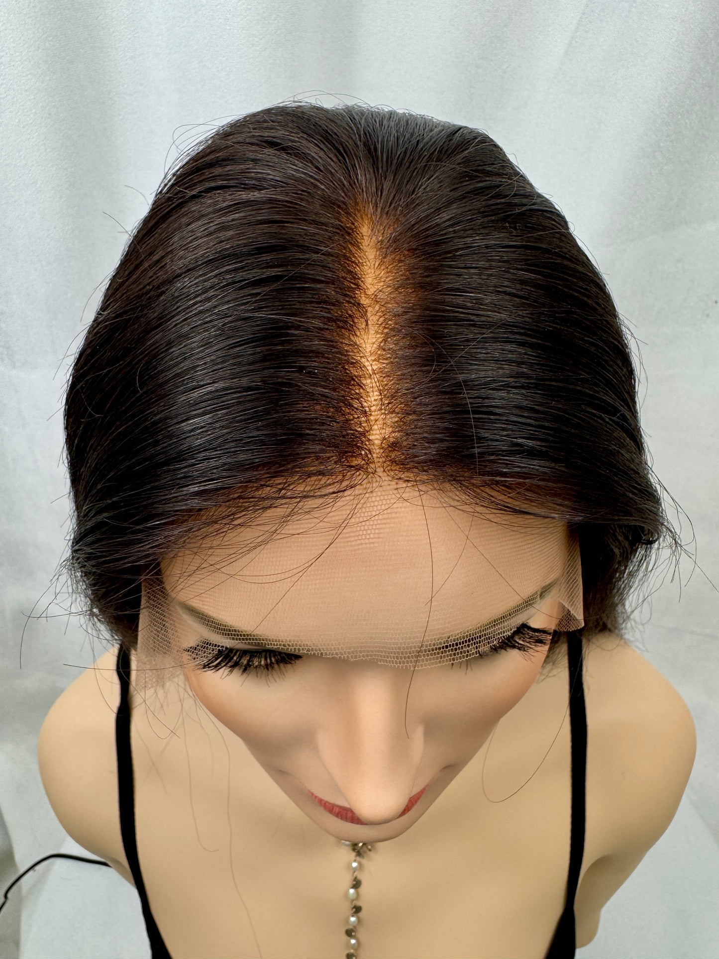 #443 **Final Sale**Highest Quality Remy Human Hair with European Texture Lace Top Kosher Wig (S)20”