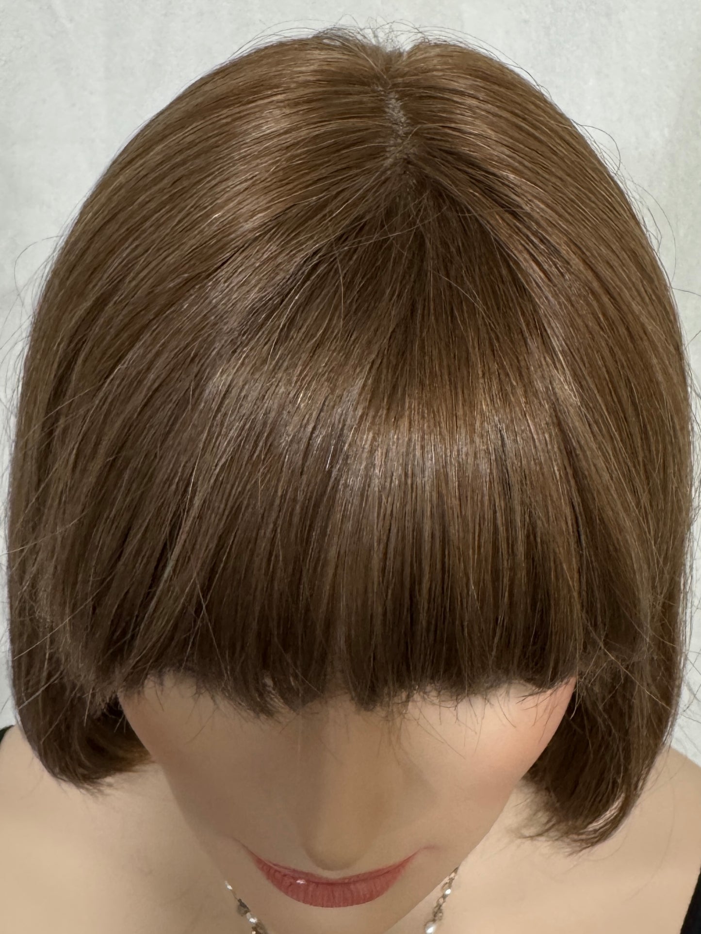 #454 **FINAL SALE**Highest Quality Remy Russian Human Hair Silk Top Kosher Wig (M) 12”