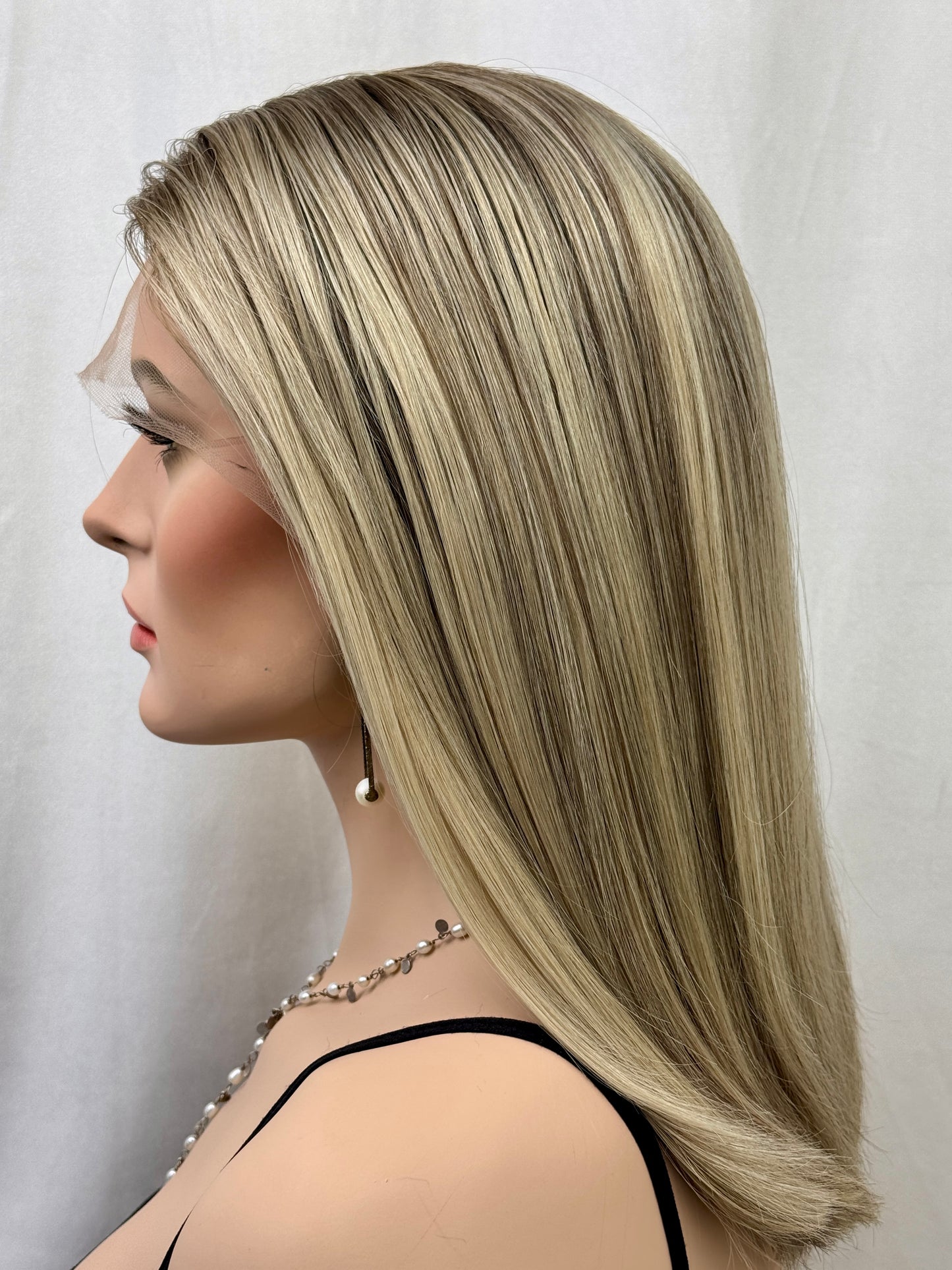 #475 **FINAL SALE ** Highest Quality Remy Human Hair Lace Top Wig (M/L)17”