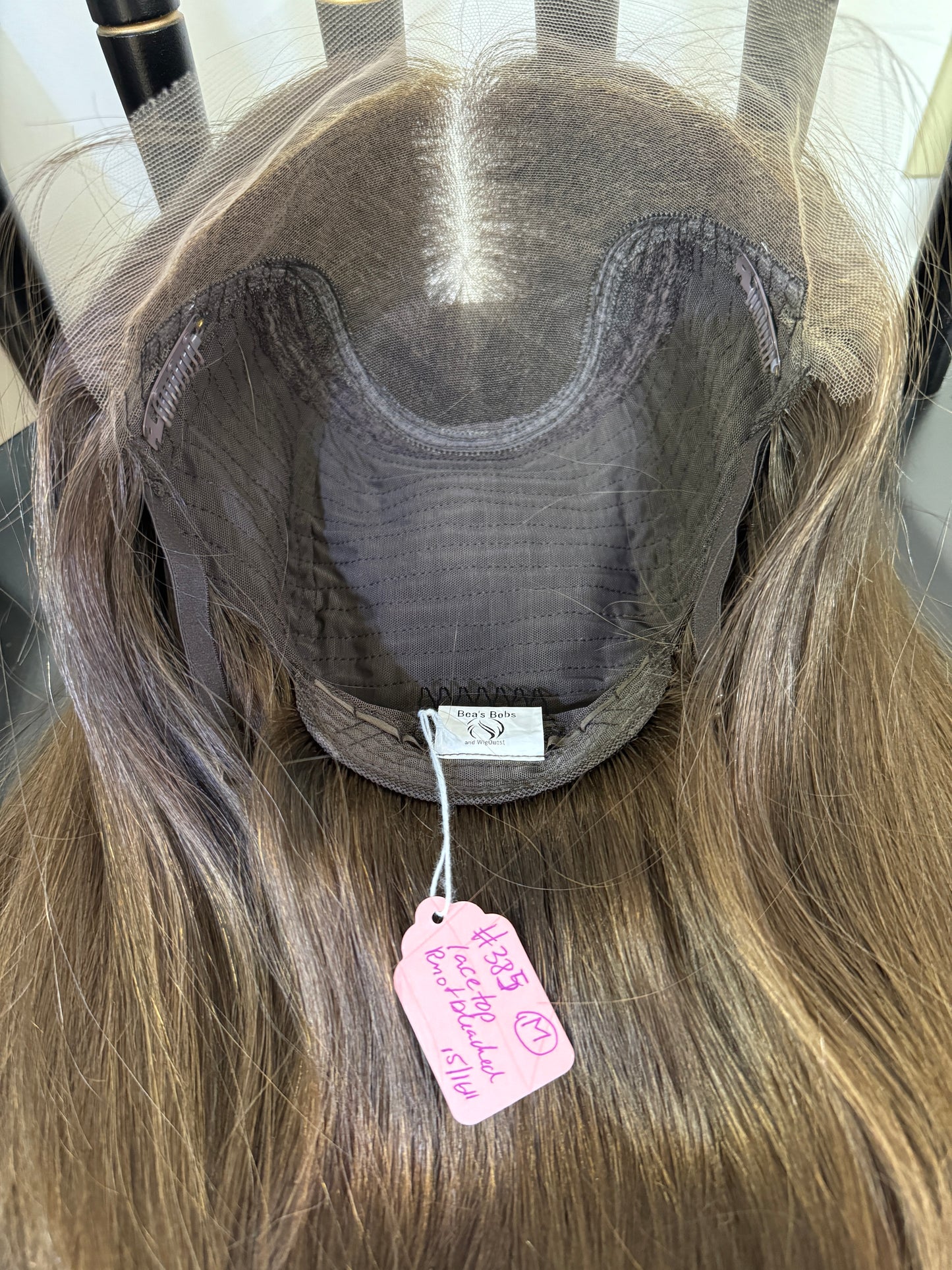 #386 **FINAL SALE**Highest Quality Remy Human Hair Lace Too Wig (M)16”